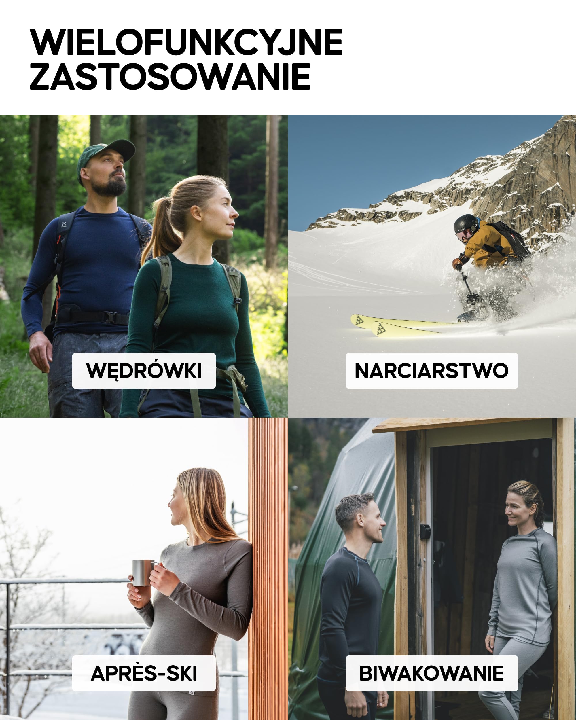 DANISH ENDURANCE Damskie Koszulki Merino Termoaktywne z Długim Rękawem, Bielizna Termoaktywna, Bluzki Termiczne dla Kobiet, Bielizna Zimowa