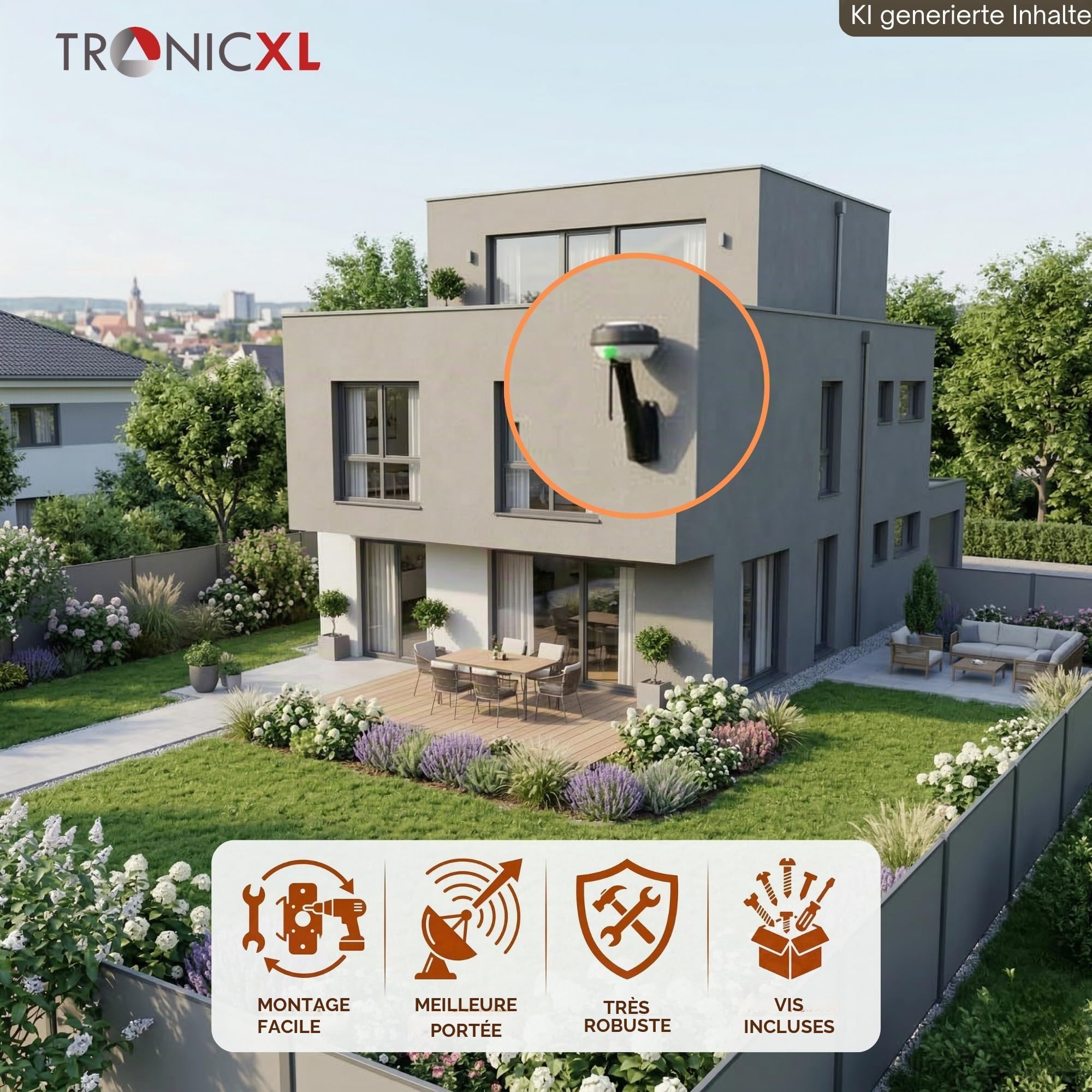 TRONICXL adapté pour mammotion support mural d'antenne RTK Luba | Luba 2 | Yuka I AWD robot tondeuse accessoires