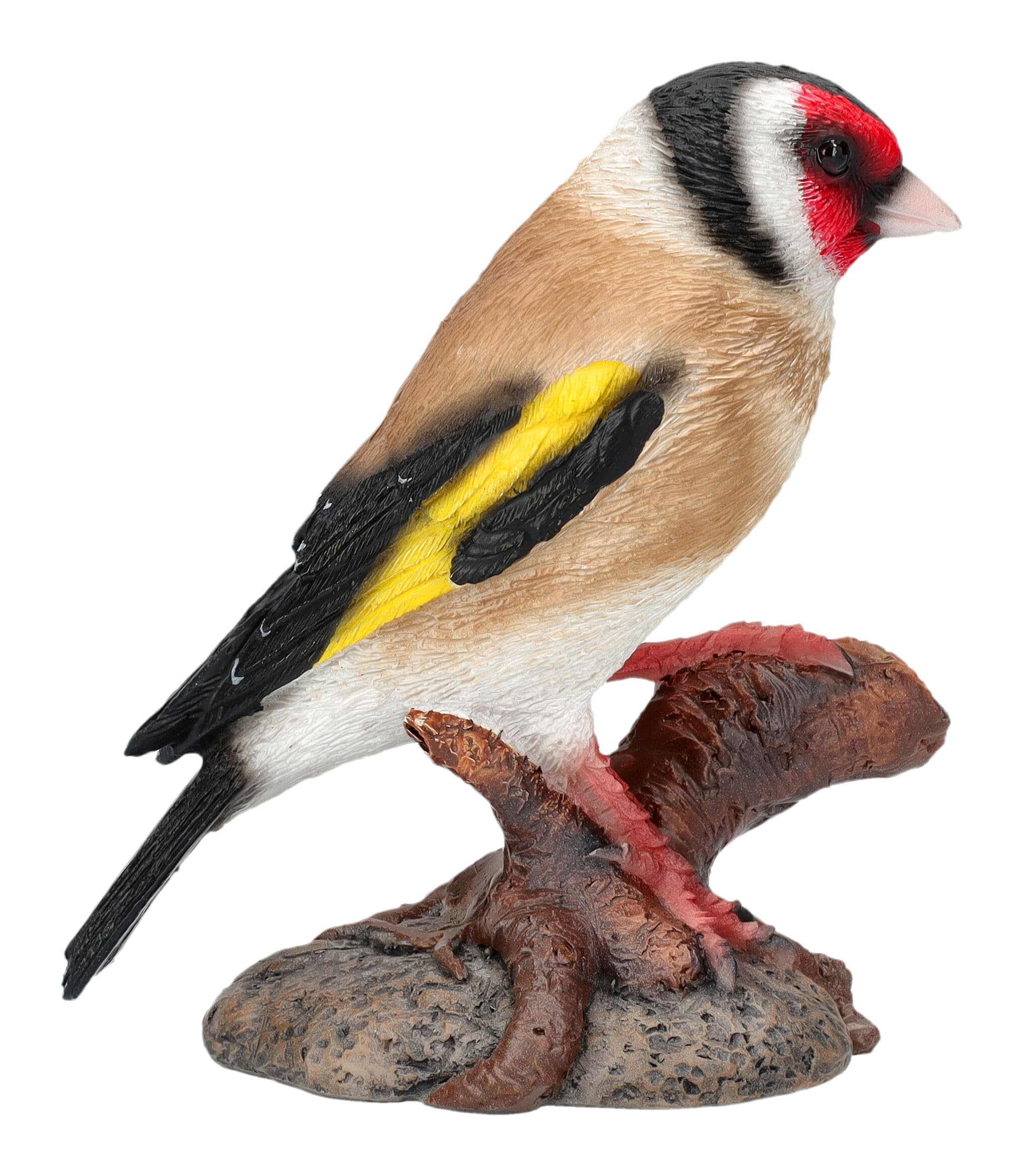 Figuren Shop GmbH Gartenfigur Distelfink – Stieglitz von HotAnt, 10 cm Höhe, wetterfest & handbemalt