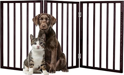 Miniatura 11 de Puerta para Mascotas - Valla Plegable para Perros de 3 Paneles para Interiores para Escaleras, Pasillos o Entradas - Puertas para Perros