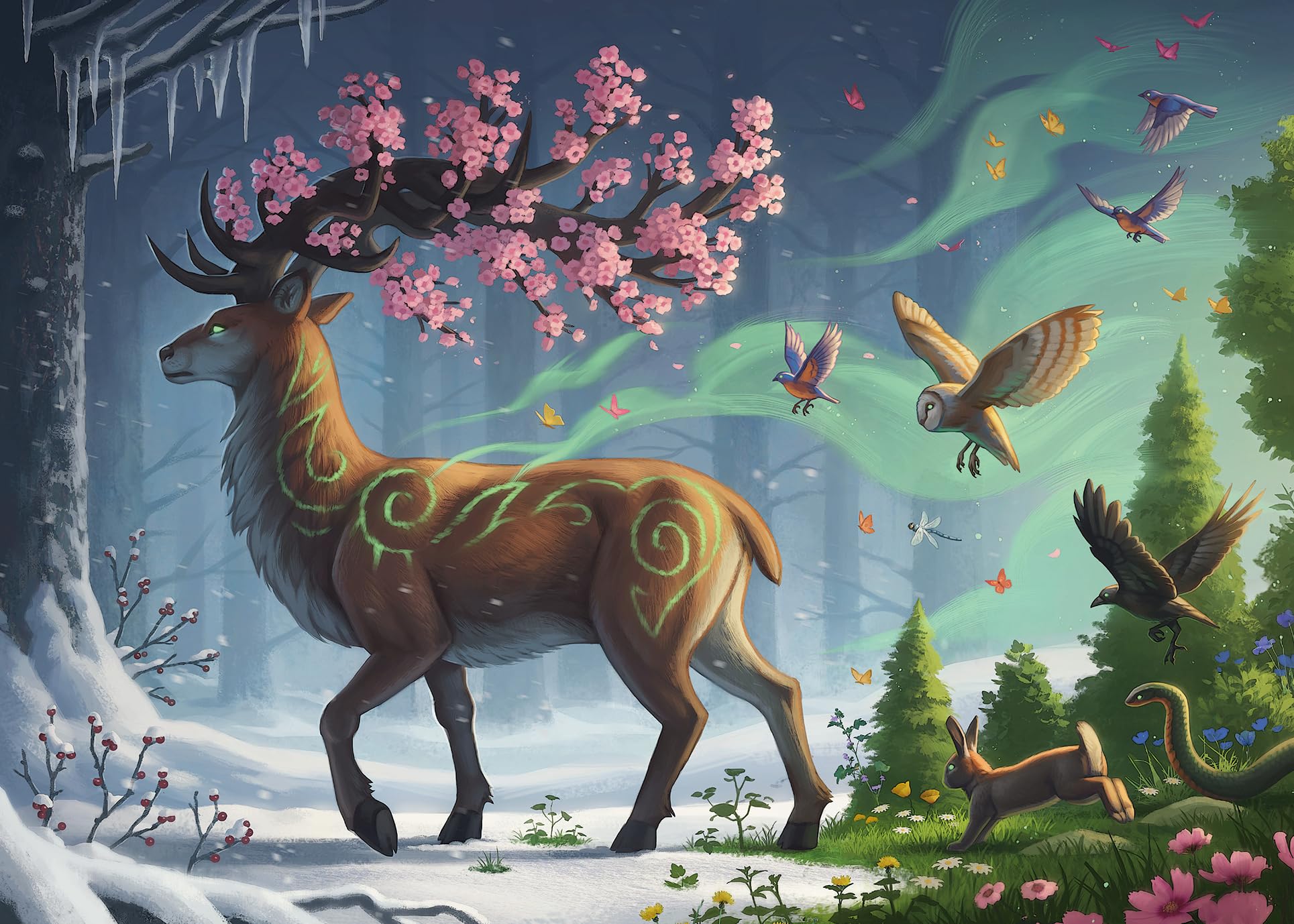 Ravensburger 12000616 - Deer of Spring - 1000 pieces jigsaw puzzle – Puzzle for adults and kids age 14 years up,