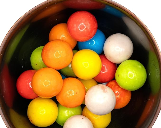 Chicles DM Sweets con polvo ácido sabor frutas - 1 lb miniatura 3