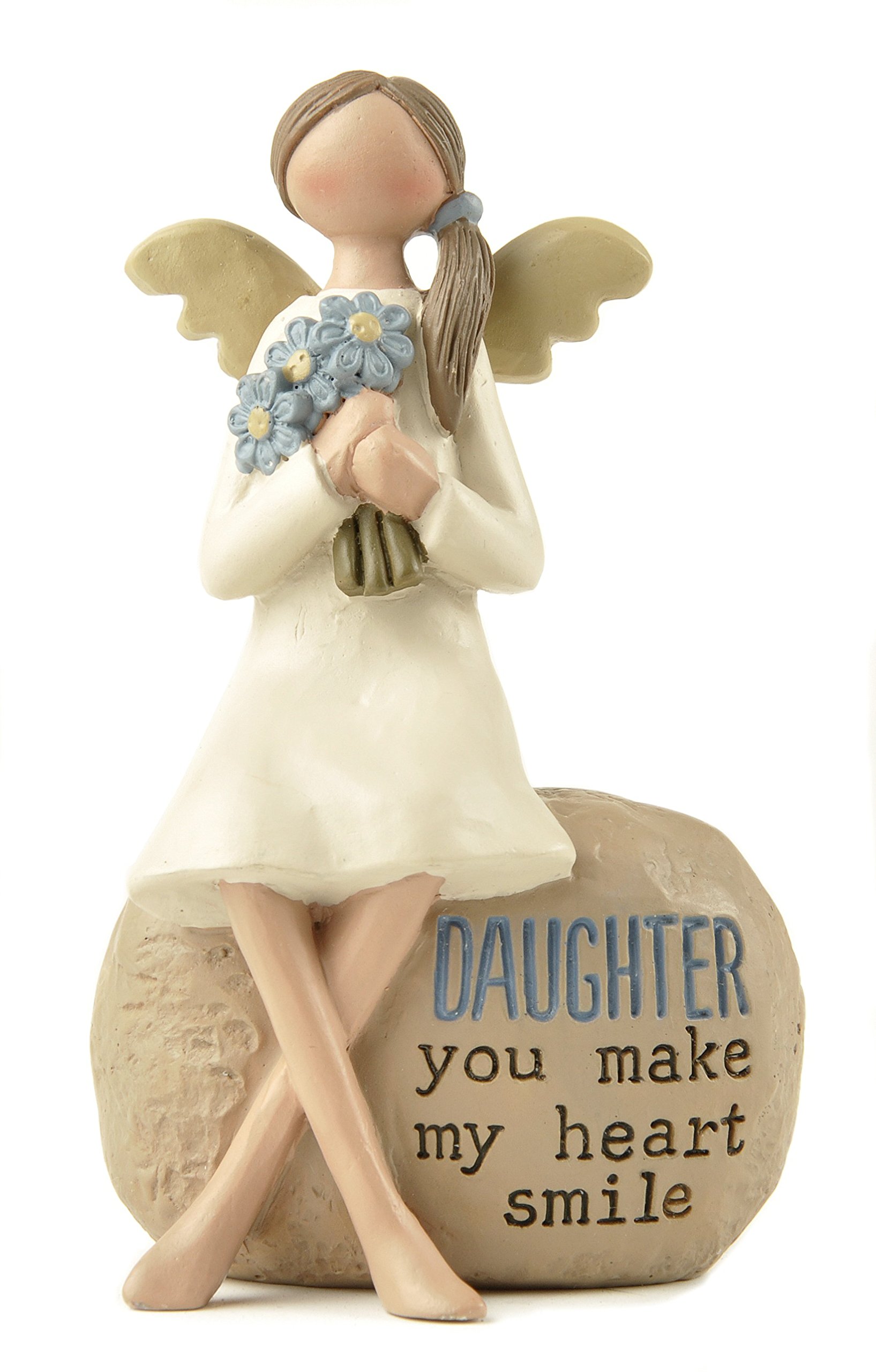 Heaven Sends Blue Daughter ‘You Make My Heart Smile’ Angel Decoration