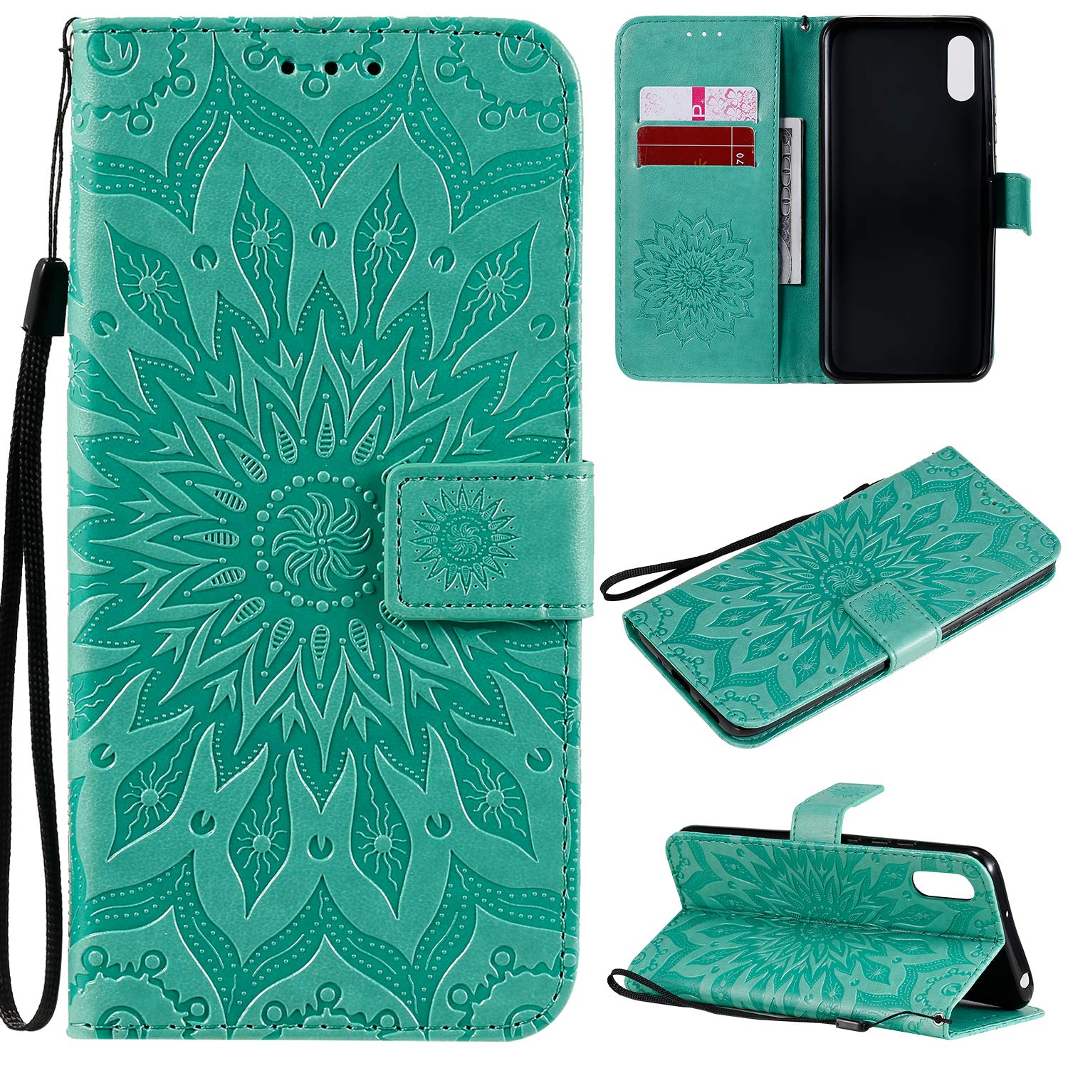 Cover Portafoglio Per Xiaomi Redmi 9A Con Stampa Due Gatti - Custodia A Libro In PU Con Slot, Magnete E Cavalletto