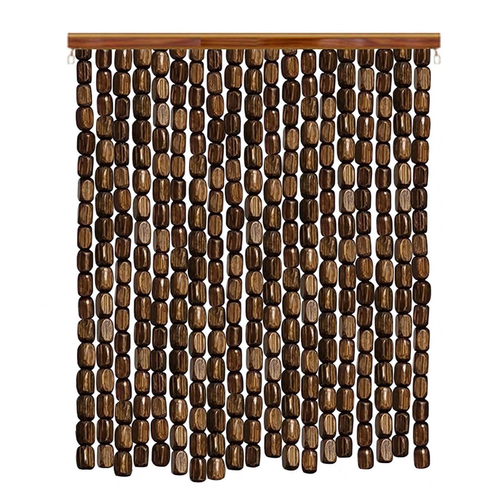 Ręcznie robione bambusowe zasłony z koralikami, 90 żyłek, naturalne koraliki do drzwi, moskitiera, panele do patio, kuchni, balkonu, 90 x 170 cm, idealne ulepszenia wystroju domu