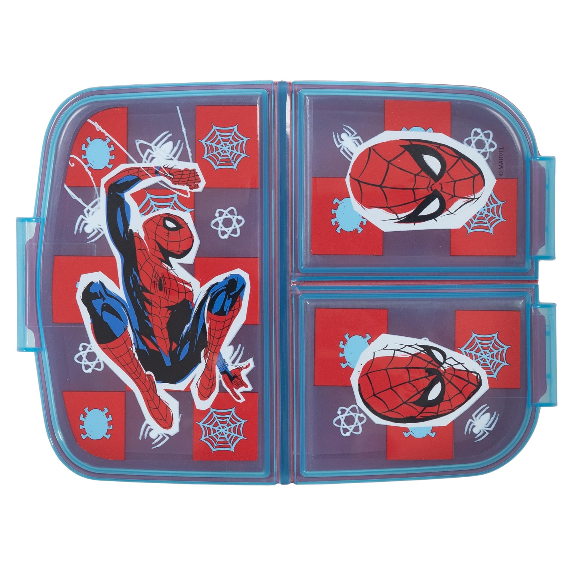 Boîte à Lunch Spider-Man Marvel - 3 Compartiments - Personnalisable Avec Autocollants - Sans BPA - Enfant