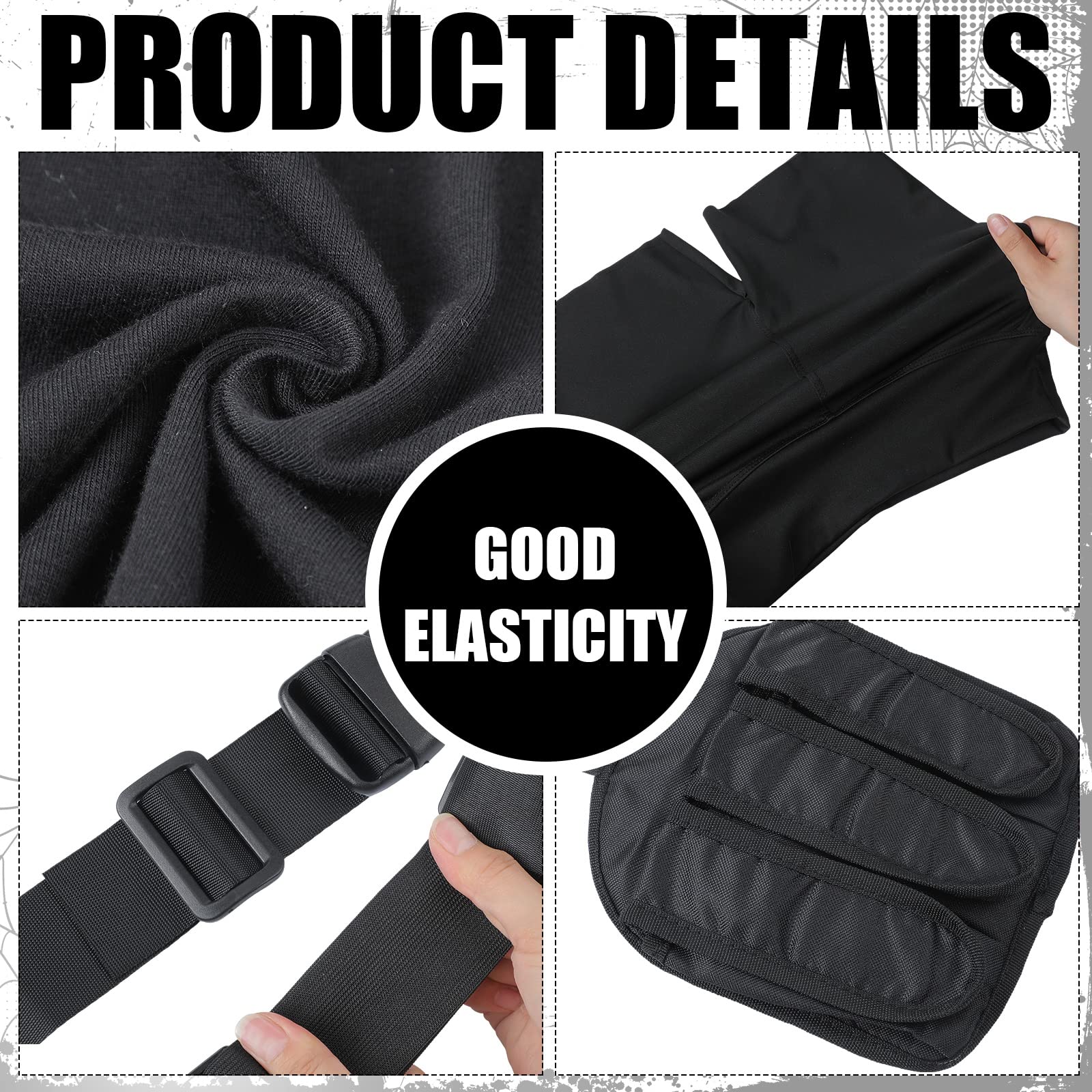 Jiuguva 5 Pcs Halloween Thigh Holsters Costume Includes