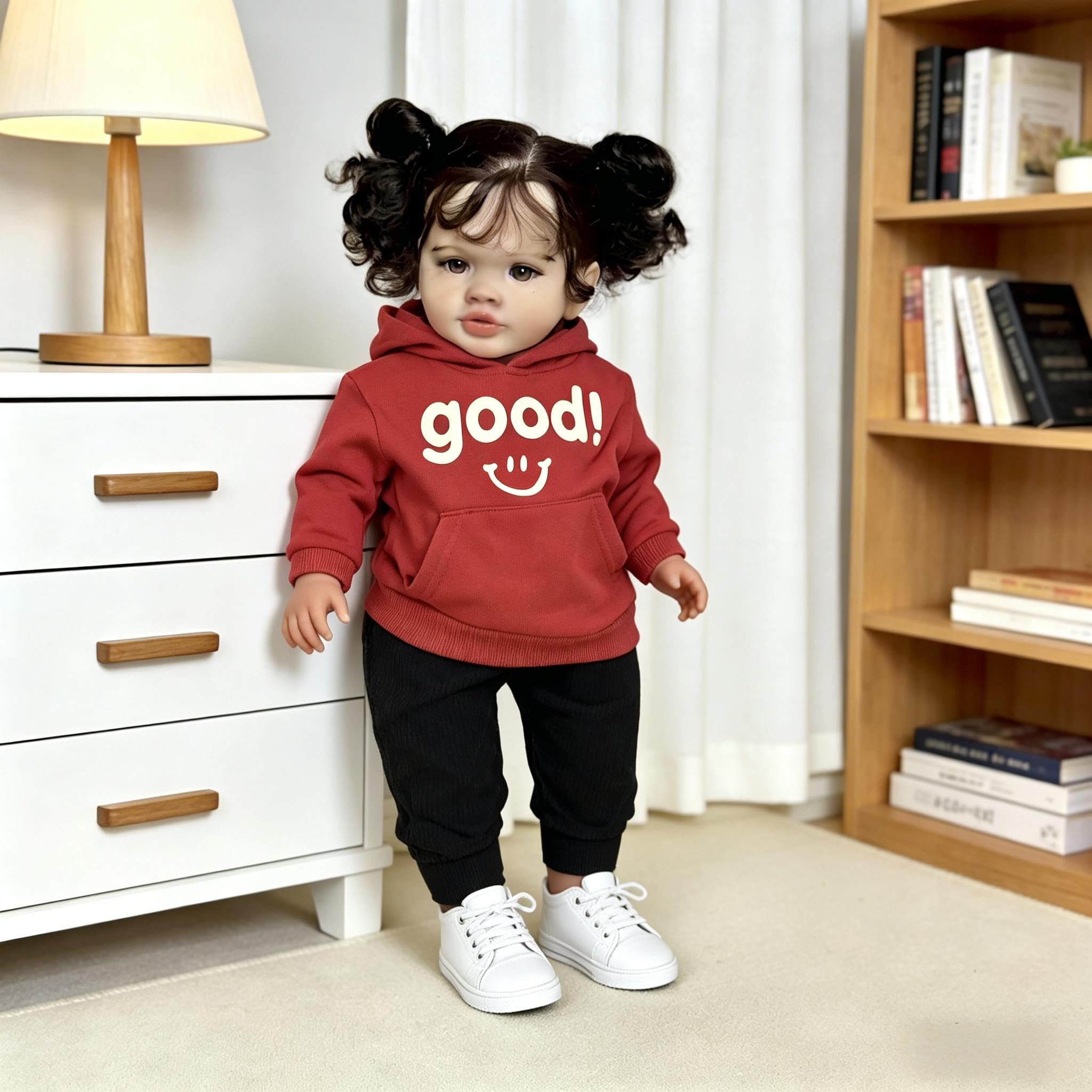 RXDOLL Duży rozmiar Reborn Baby Dolls Girl Pippa 26 cali 66 cm Realistyczne lalki Reborn maluch Dziewczynka Lalki Miękka tkanina winylowa Body Realistyczny silikon Maluch Lalka dla dzieci w wieku od 3