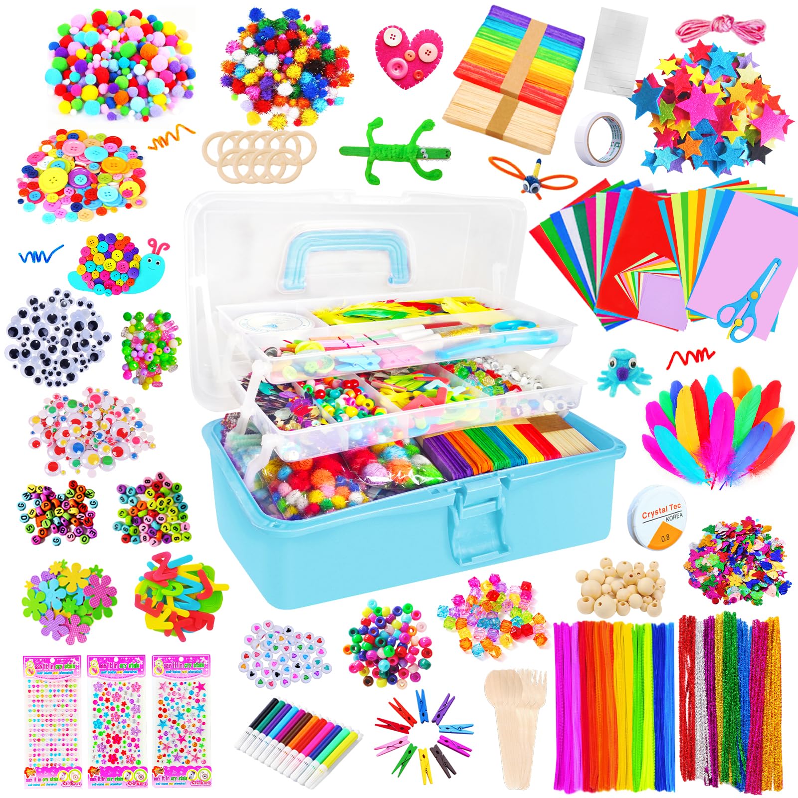 Itopstar 3000+ pcs Arts and Crafts Supplies