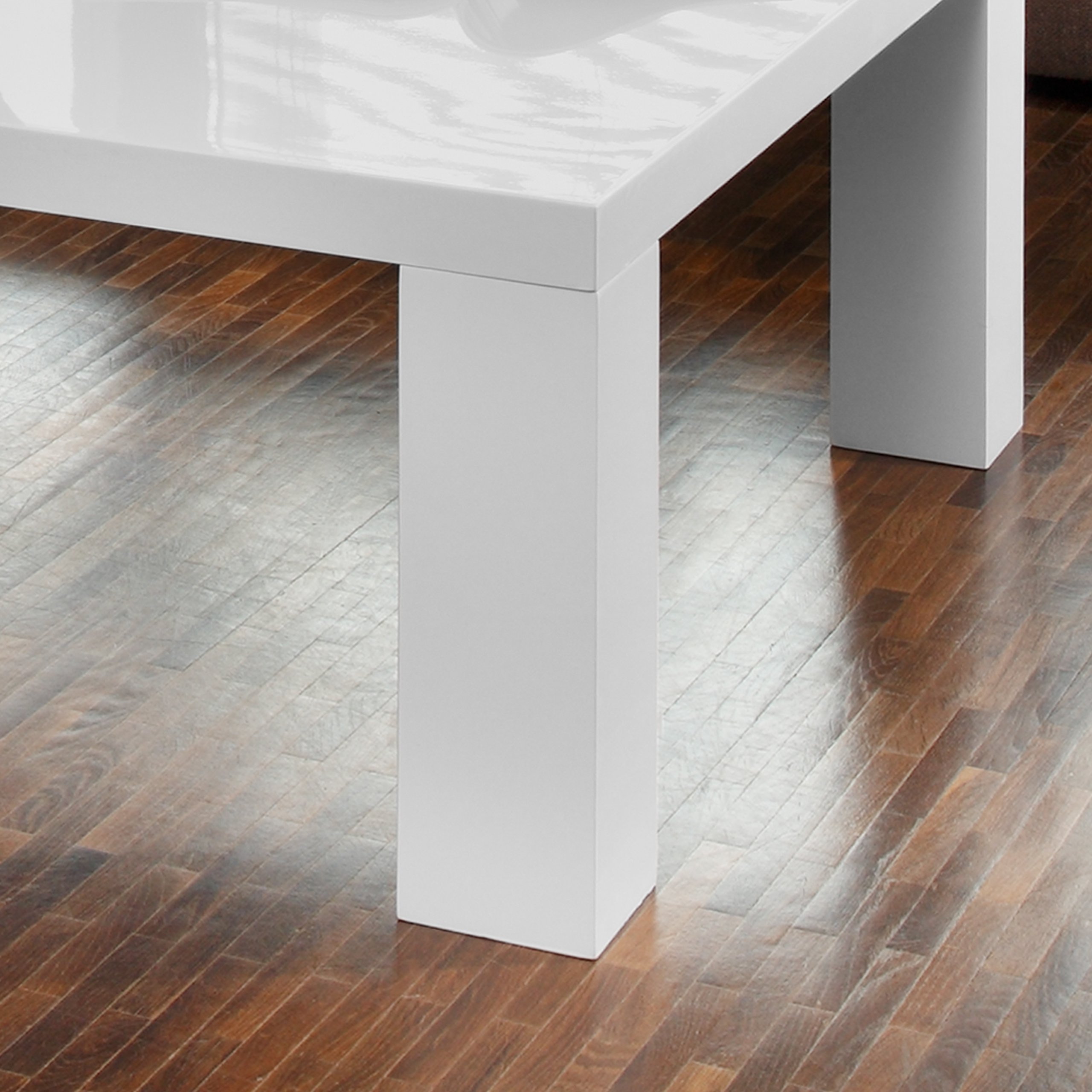 SalesFever Coffee Table White High Gloss MDF 90 x 90 cm Square