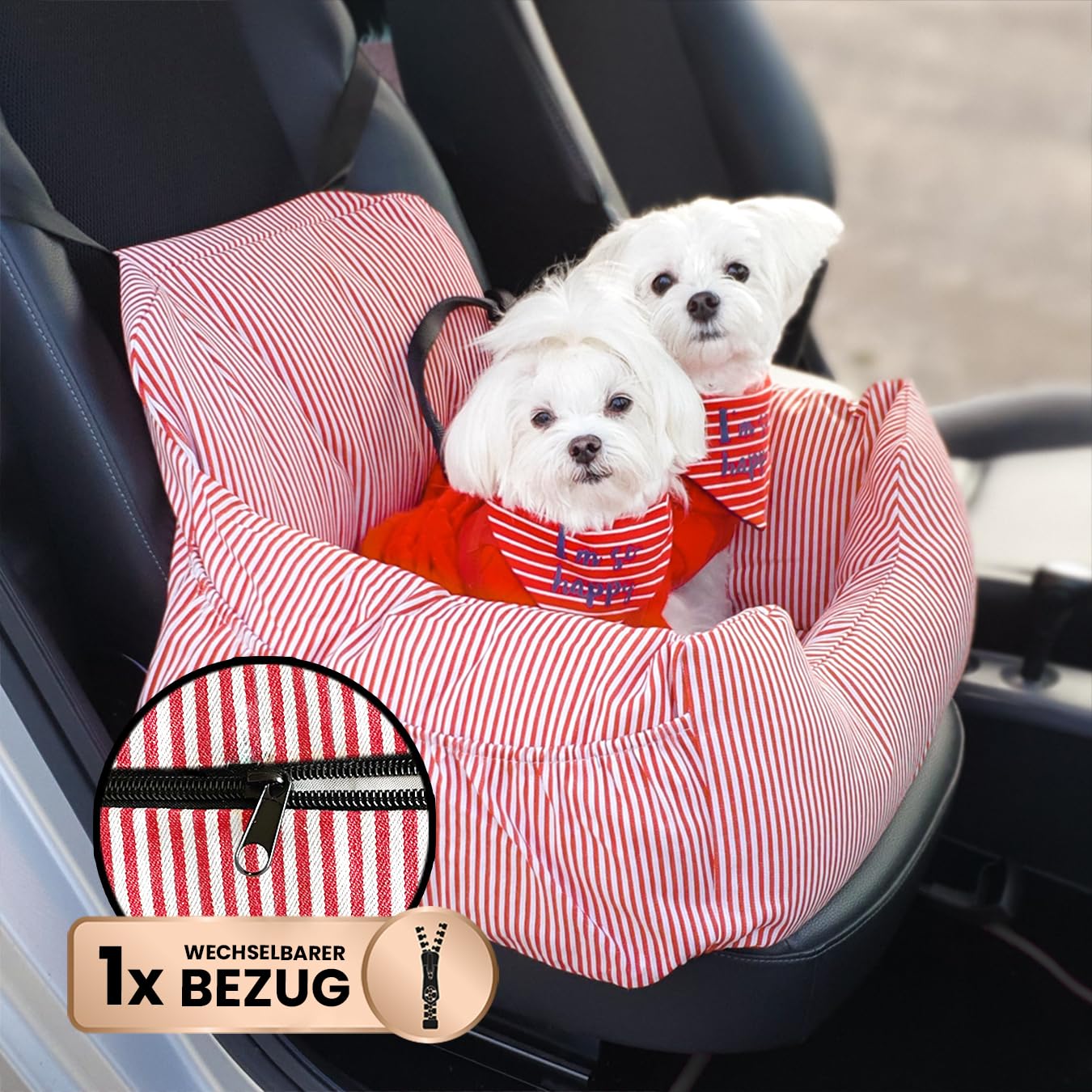 Wahre Tierliebe® Ersatzbezug mit Gurt für WahreTierliebe Autositz I Verlängere die Lebensdauer deines Autositzes I Hygienischer Hundesitz Auto, Wahre tierliebe autositz Hund
