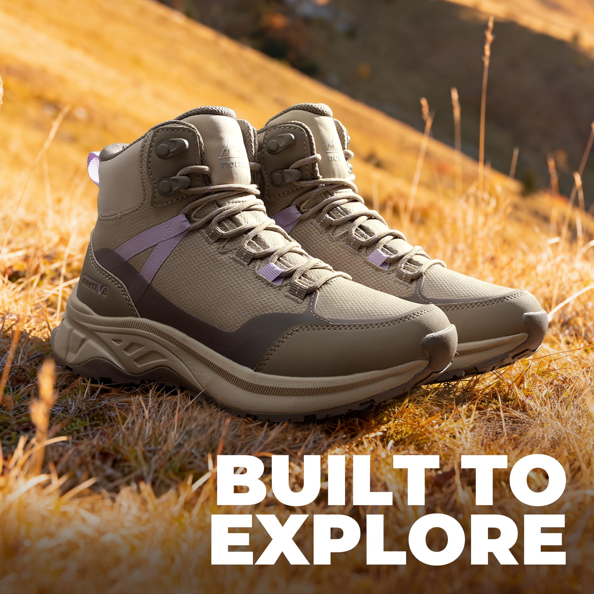 NORTIV 8 Trekking-& Wanderhalbschuhe für Damen | kontrastierenden Farbkombinationen Atmungsaktive Bequeme Rutschfestigkeit Damenstiefel Wanderstiefel für langen Wanderungen