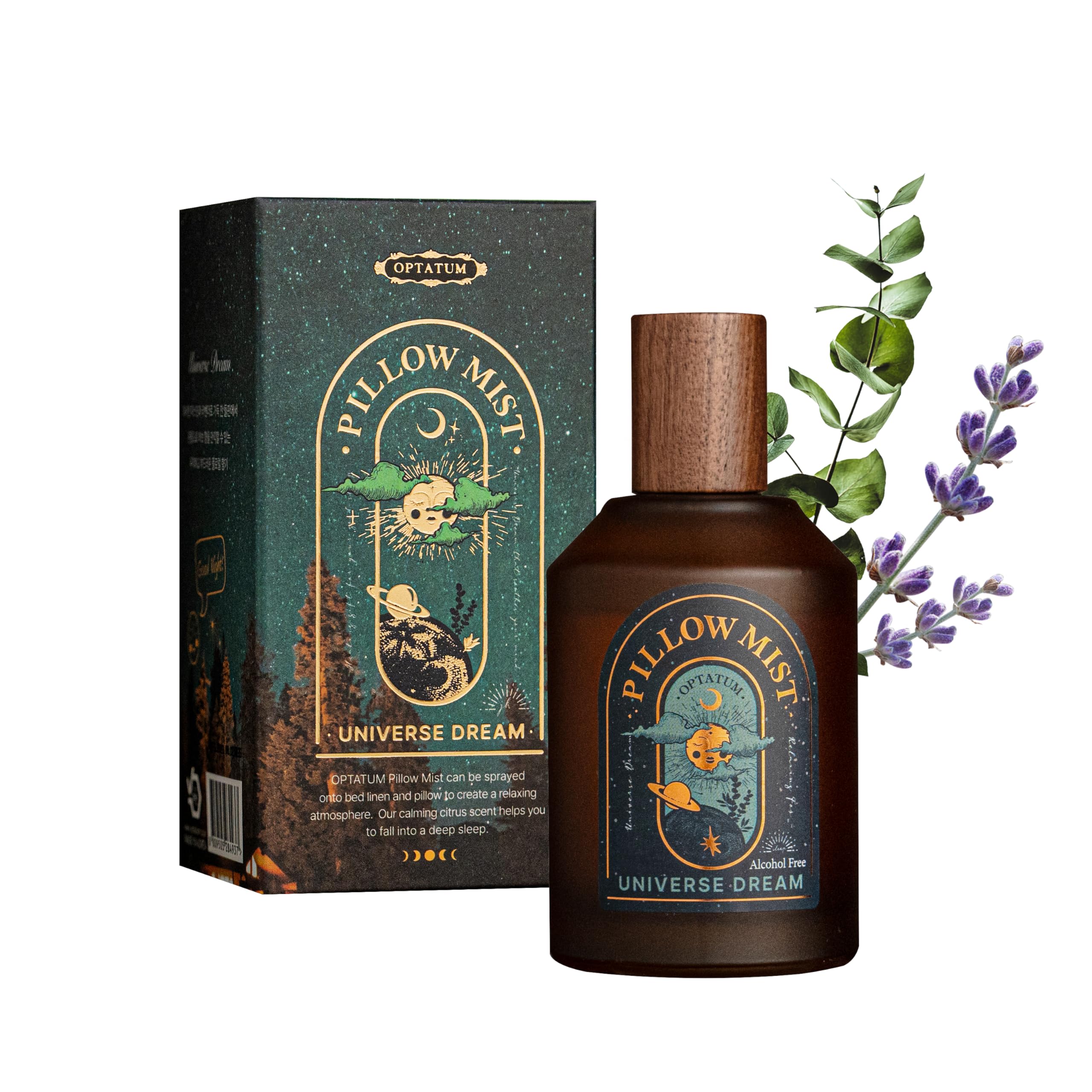 Photo 1 of OPTATUM Pillow Mist - Aromatherapy Pillow Spray for Sheets, Linen & Bedding, Natural Essential Oils for Stress Relief, Gift for Someone Who Wants to Sleep Well - Universe Dream