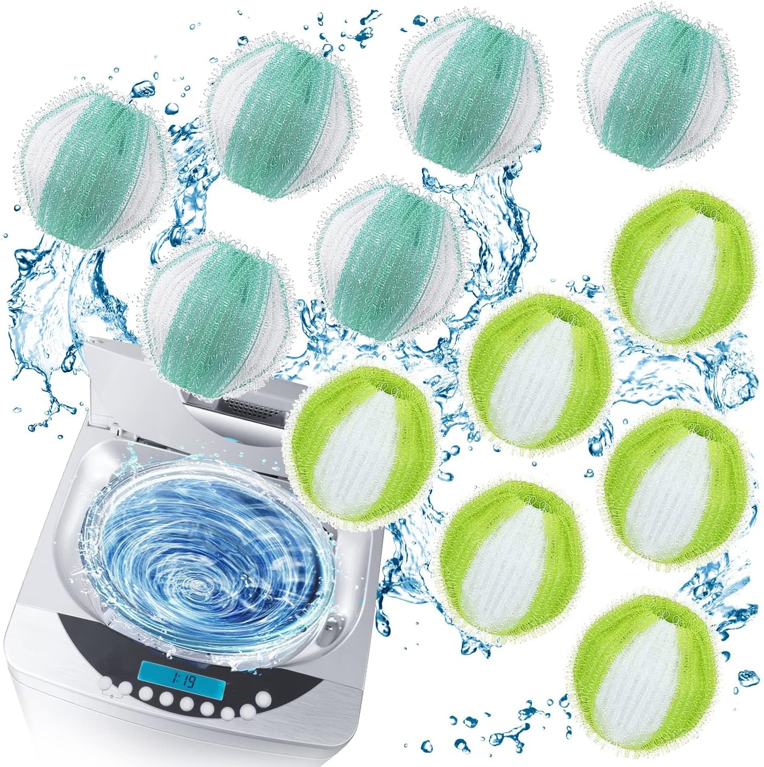 Laundry Balls, Pet Hair Remover for Laundry, Reusable Lint Catcher Washing Machines Animal Fur Clothes Hamper Hair Remover for Laundry Bedding
