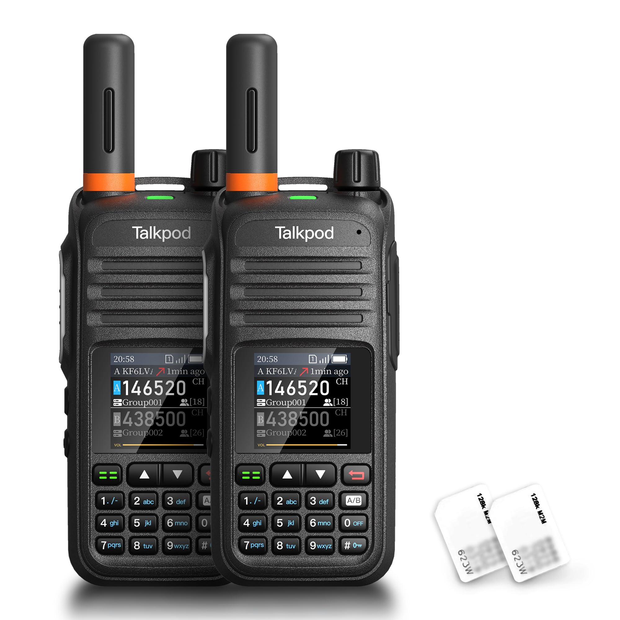 Talkpod N39plus 4G LTE PoC Walkie Talkies with SIM Cards, Nationwide Push-to-Talk Radio with 1-Year Data Service, USB-C Charging, for Camping, Hiking, Family Travel, Outdoor Adventures — view 8
