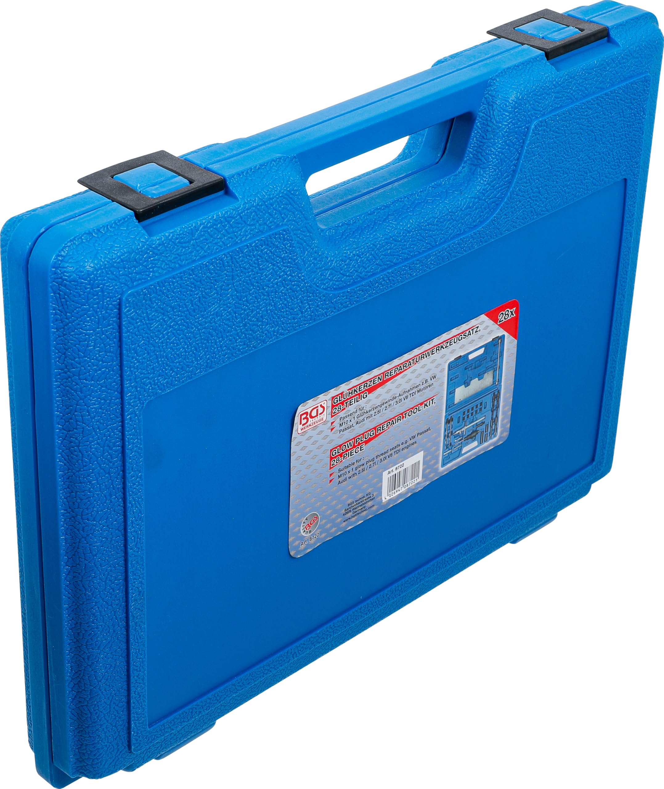 BGS 8722 | Kit di riparazione per filetti sedi candelette | per Audi, VW | 28 pz.