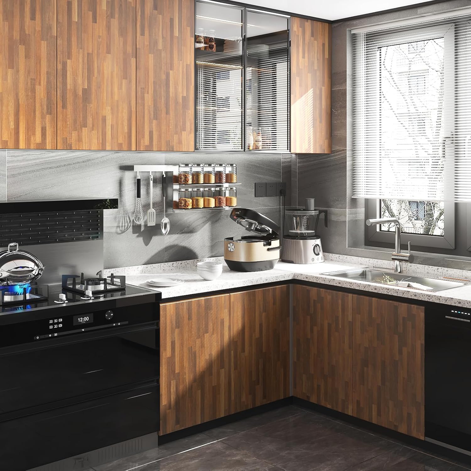 Zelfklevend behang wit houtlook scandi houten panelen Kleeffolie