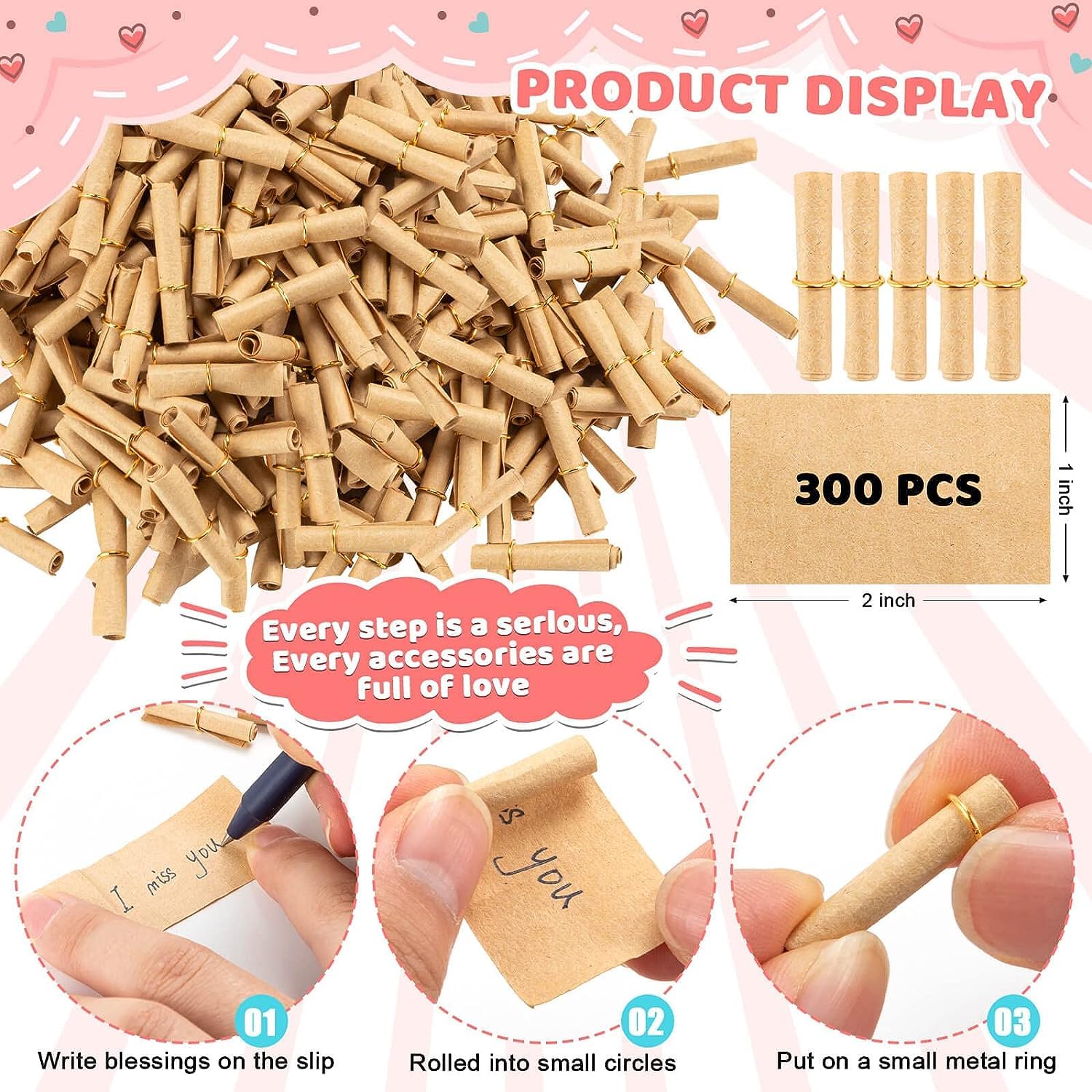 Veemoon Lot De 140 Bouteilles De Vœux Pour écrire Sur Un