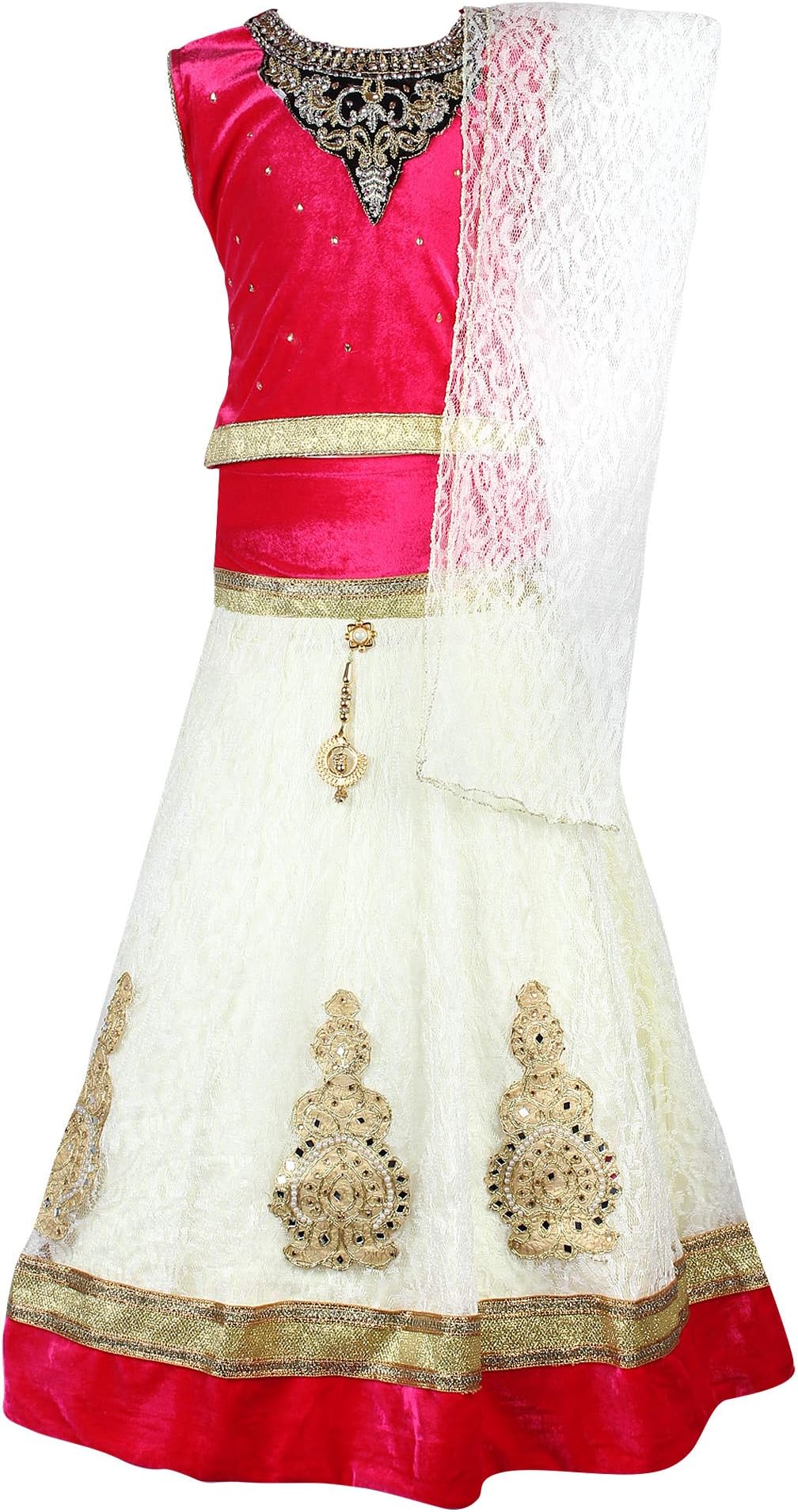 Arshia Fashions Girl's net Lehenga Choli