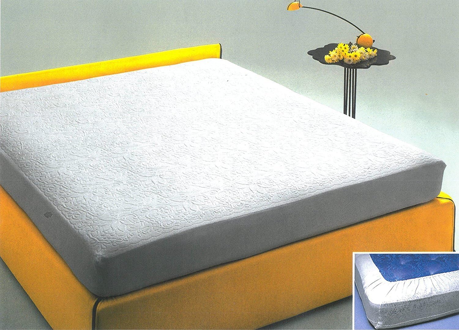 Corredocasa Coprimaterasso Spugna di Puro Cotone 100% Anallergico e Traspirante con Angoli per Un Letto Igienico- Fresco d’Estate e Caldo d’Inverno -Alta qualità Italiana (Singolo)