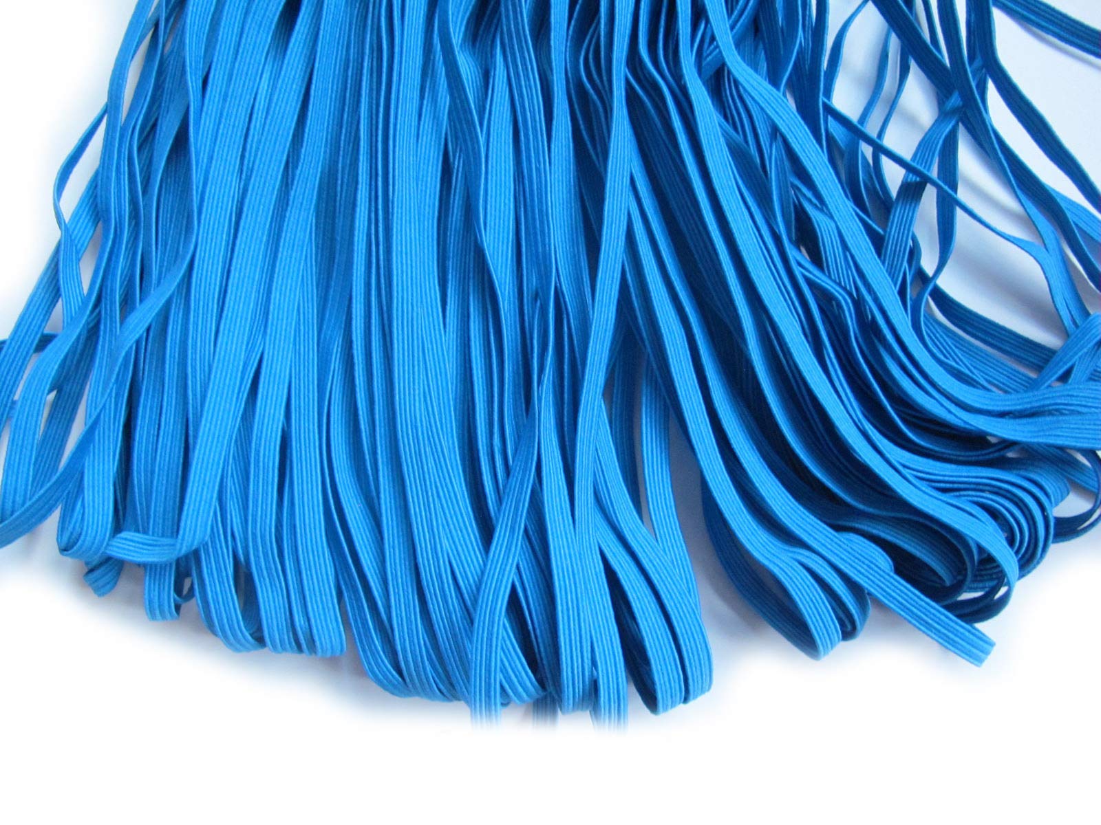 PrettyBoutique 6mm Corded Flat Cord Thin Elastic Dressmaking Waistband Headbands (Electric Blue, 10 Metres)
