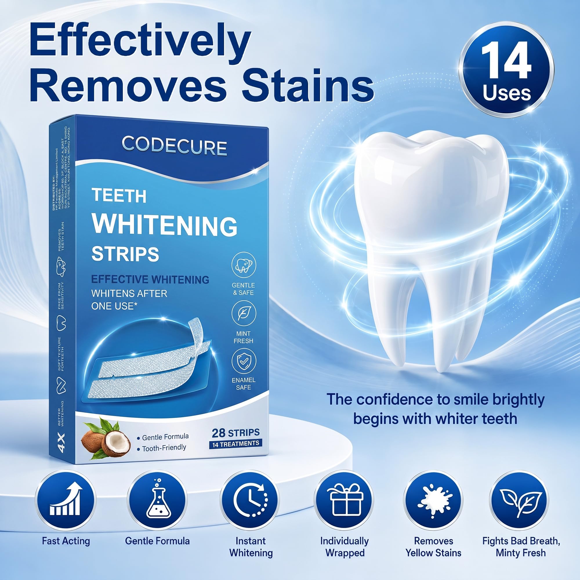 Codecure Teeth Whitening Strips - Sensitive Teeth -5