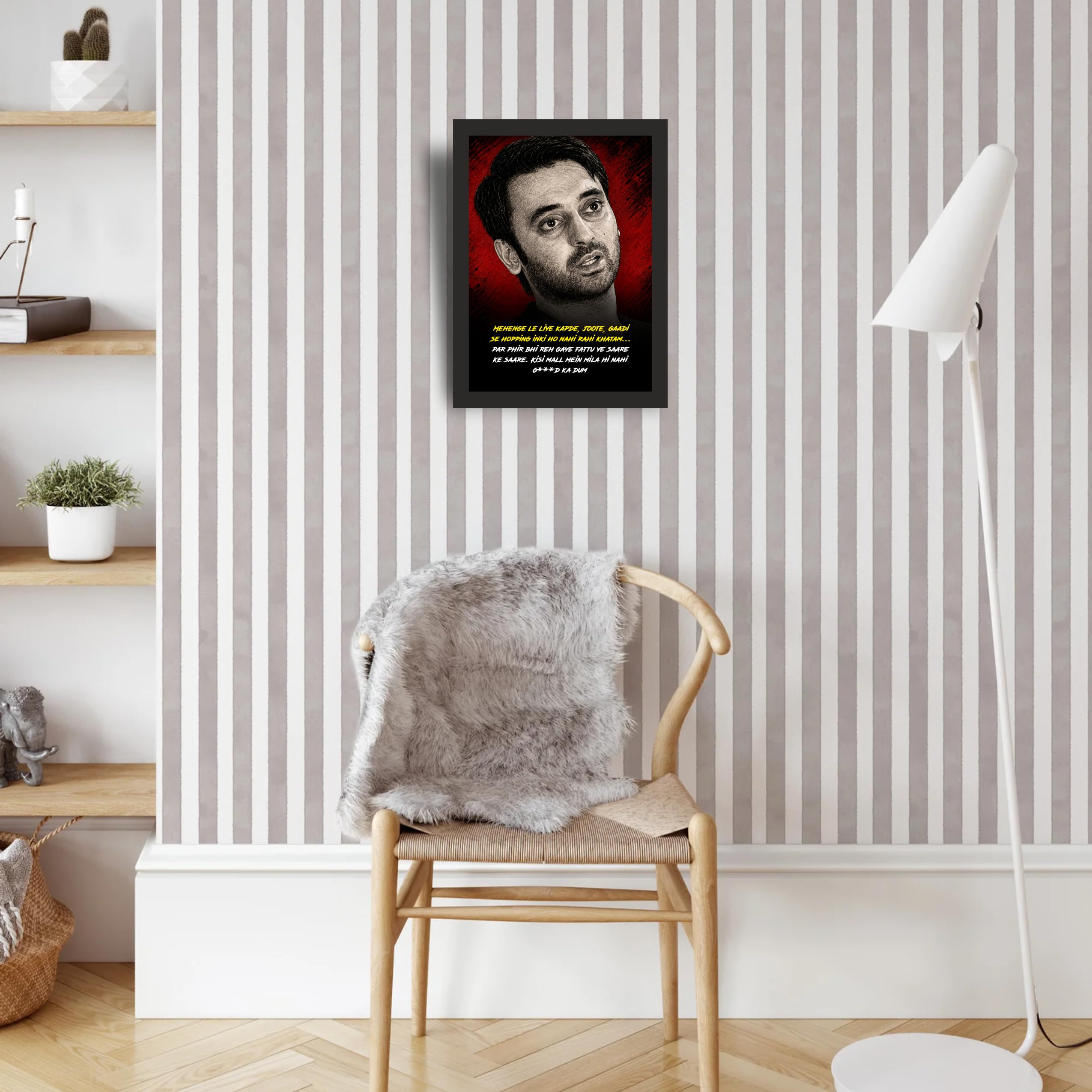 Sapne vs Everyone Shopping Satire Photo Frame A4 Black