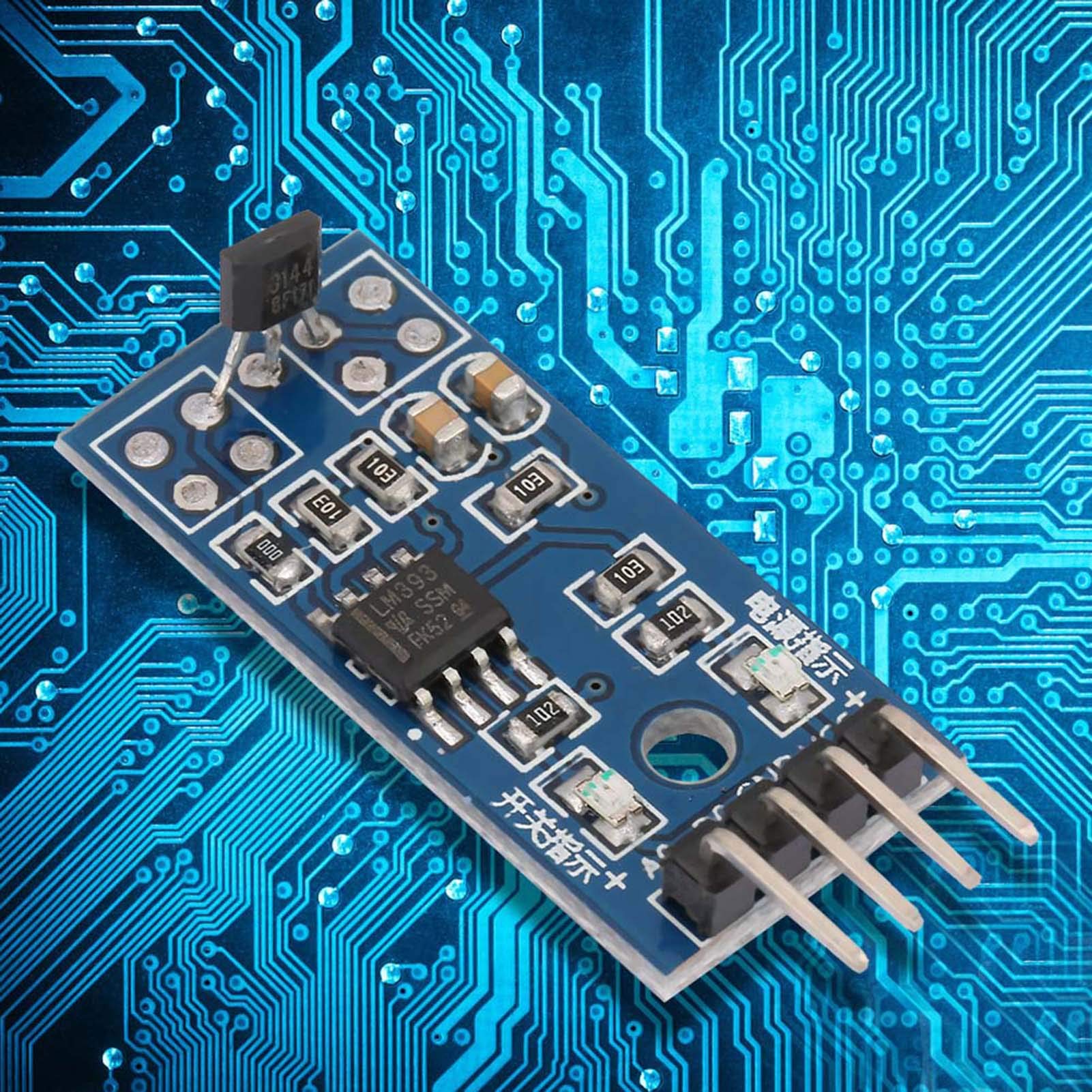 POCREATION Effect Current Sensor Module, 5Pcs 3144E Effect Sensor Switch Speed Counting Sensor Module Magnetic Detector 3.3-5V