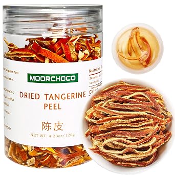 Dried Tangerine Peel Strips - Pure Natural Chinese Herbal Medicine -dried orange peel 4.23oz/120g Used for making soup-Brewing tea- Chen PiDried Tangerine Peel