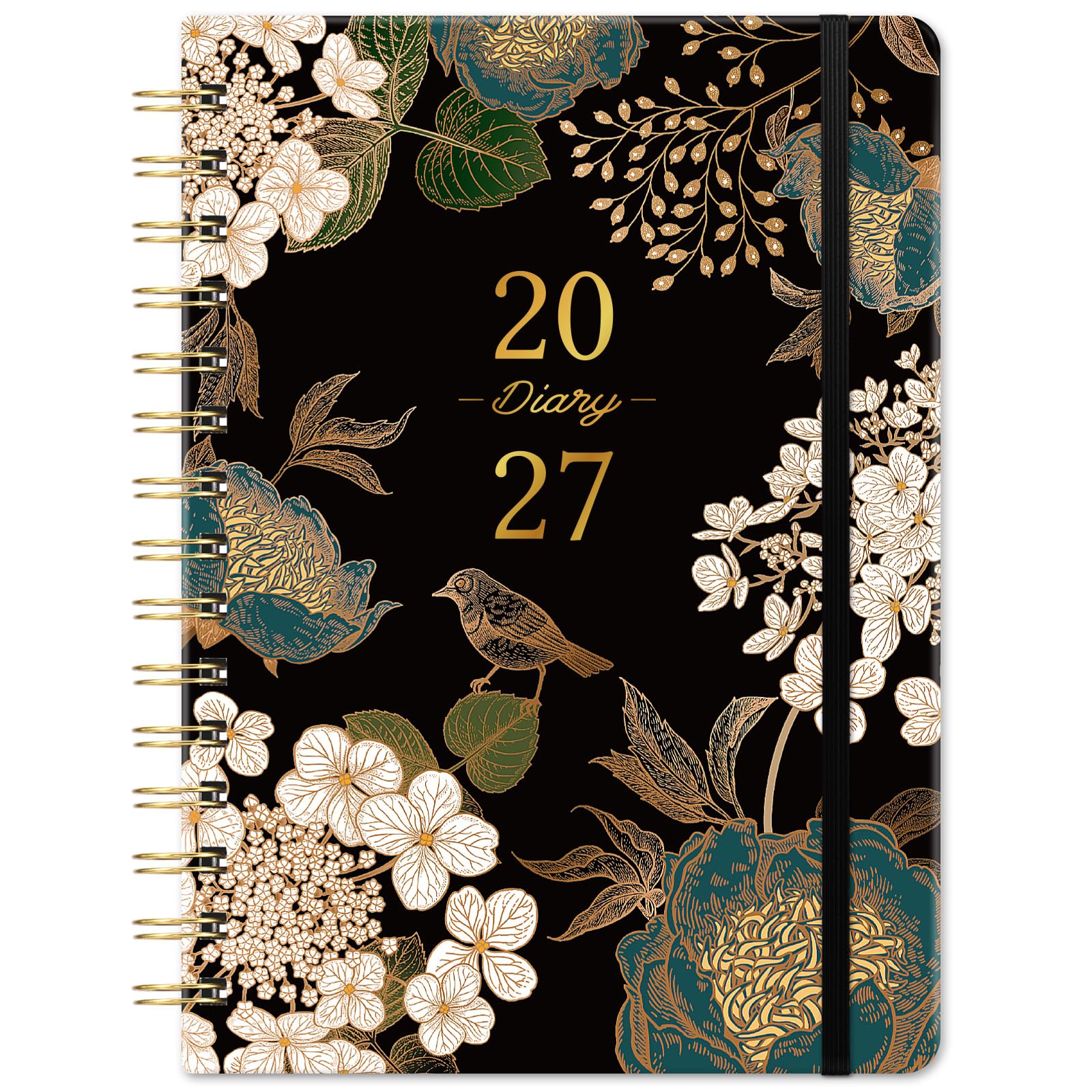 Diary 2027 A5 Week to View - Elegant Gilded Hardcover