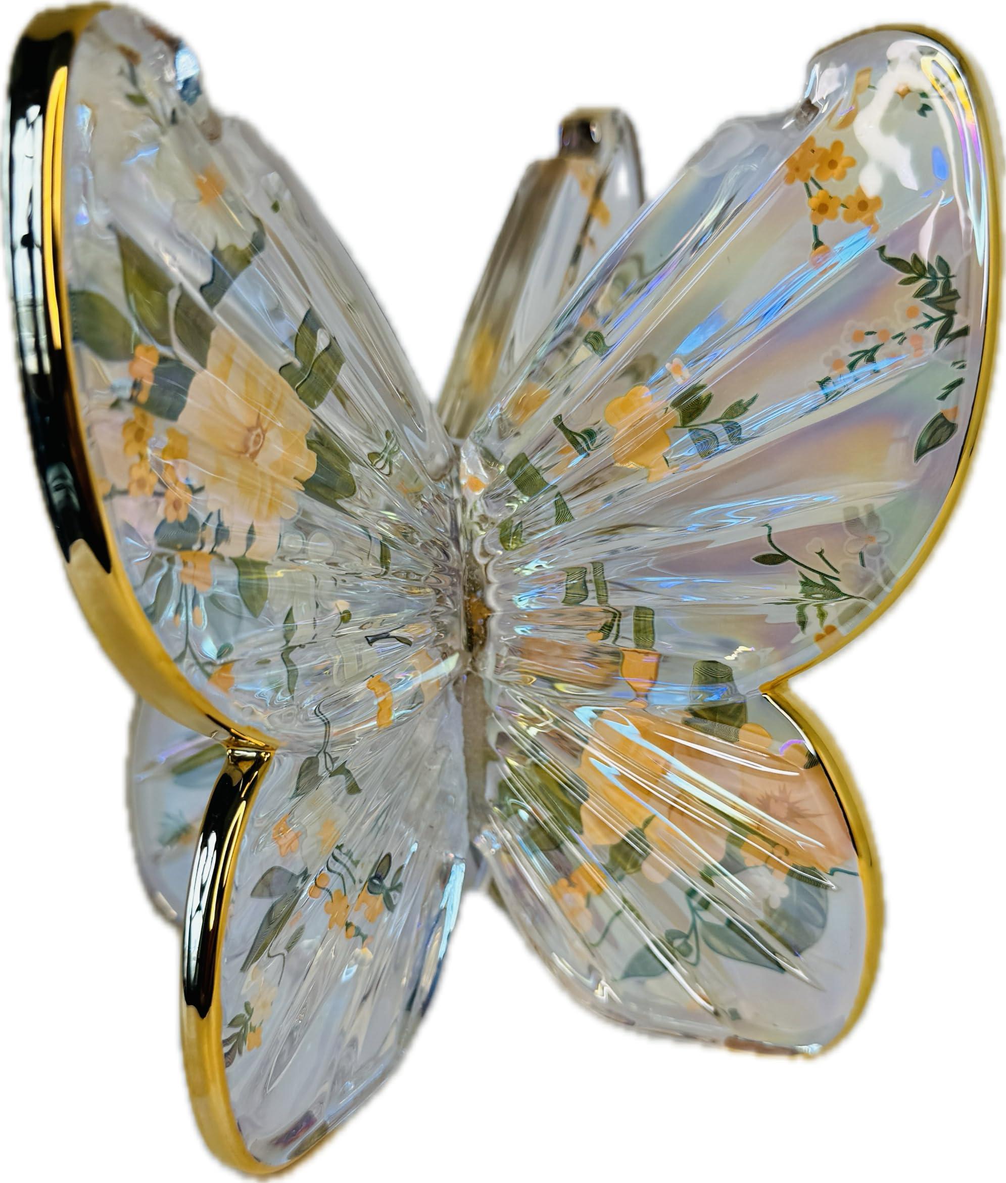 Bath & Body Works Bath and Body Works Glass Butterfly Pedestal 3-Wick Candle Hol — product photo