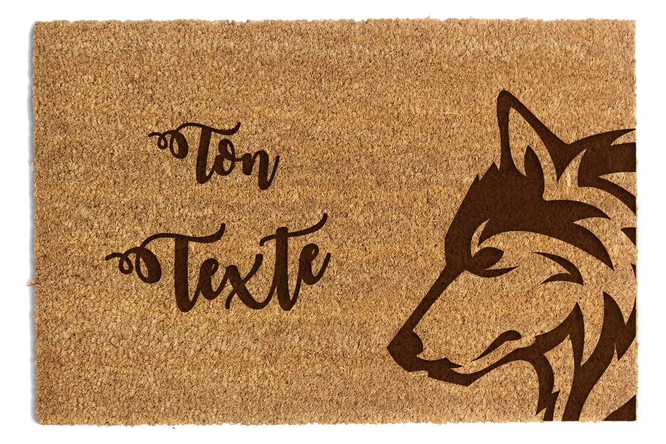 Paillasson Intérieur Personnalisable - Gris Antidérapant Avec Logo & Texte - Idéal Entrée, Chiens, Couloirs