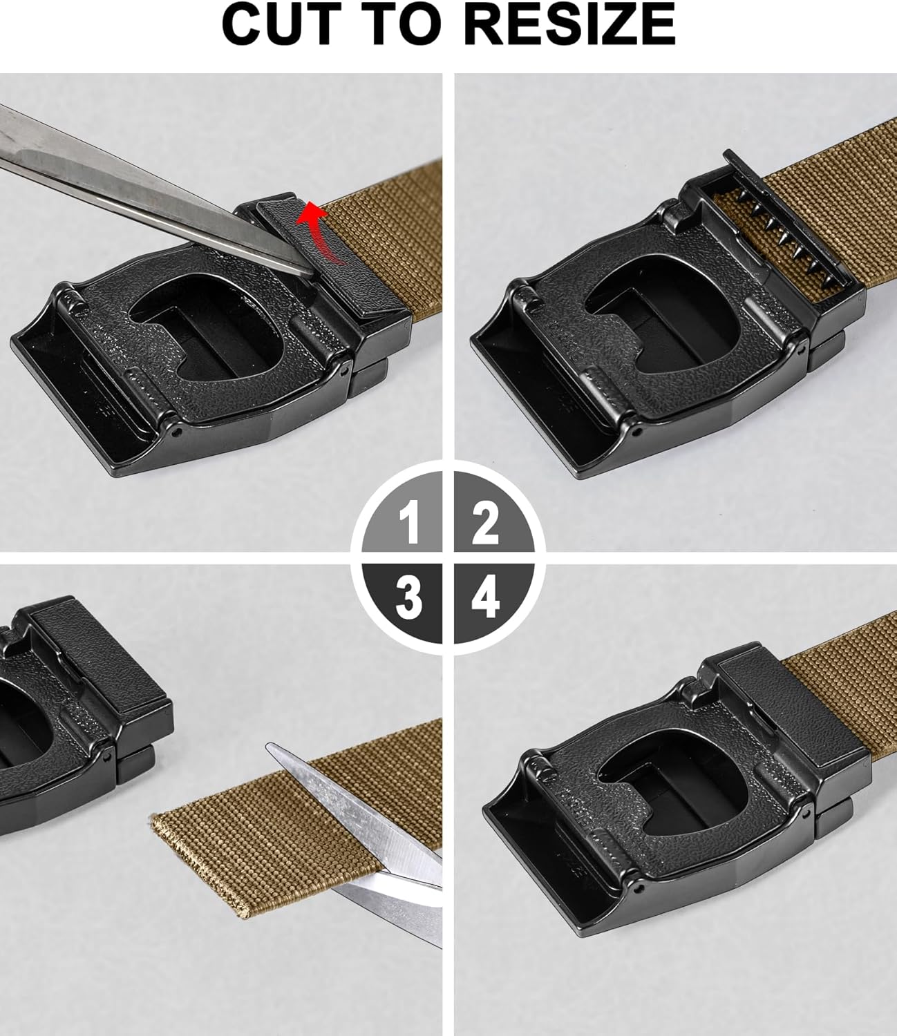 BULLIANT Men Belt 2 Pack,Tactical Stretch Belt Adjustable For Rigger Military Heavy Duty Work 1.5"-Cut For Fit - Image 5