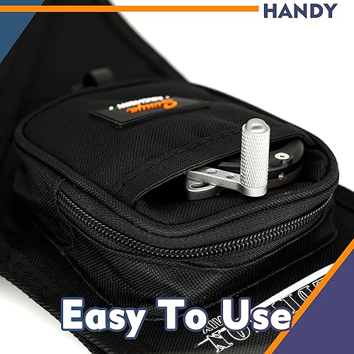 Miniatura 72 de SUNYA Carcaj de cadera de tiro con arco para flechas. Incluye 3 tubos de soporte de flecha, bolsillos de accesorios y cinturón de cintura. Apto