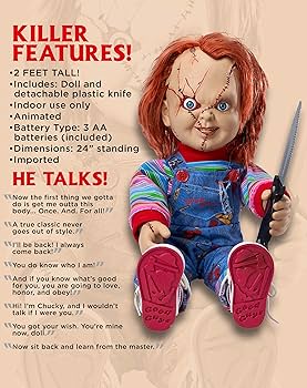 チャッキーと仲良し(*≧∀≦*) リボーンドール Amazon | Spirit Halloween 2 Ft Talking Chucky Doll