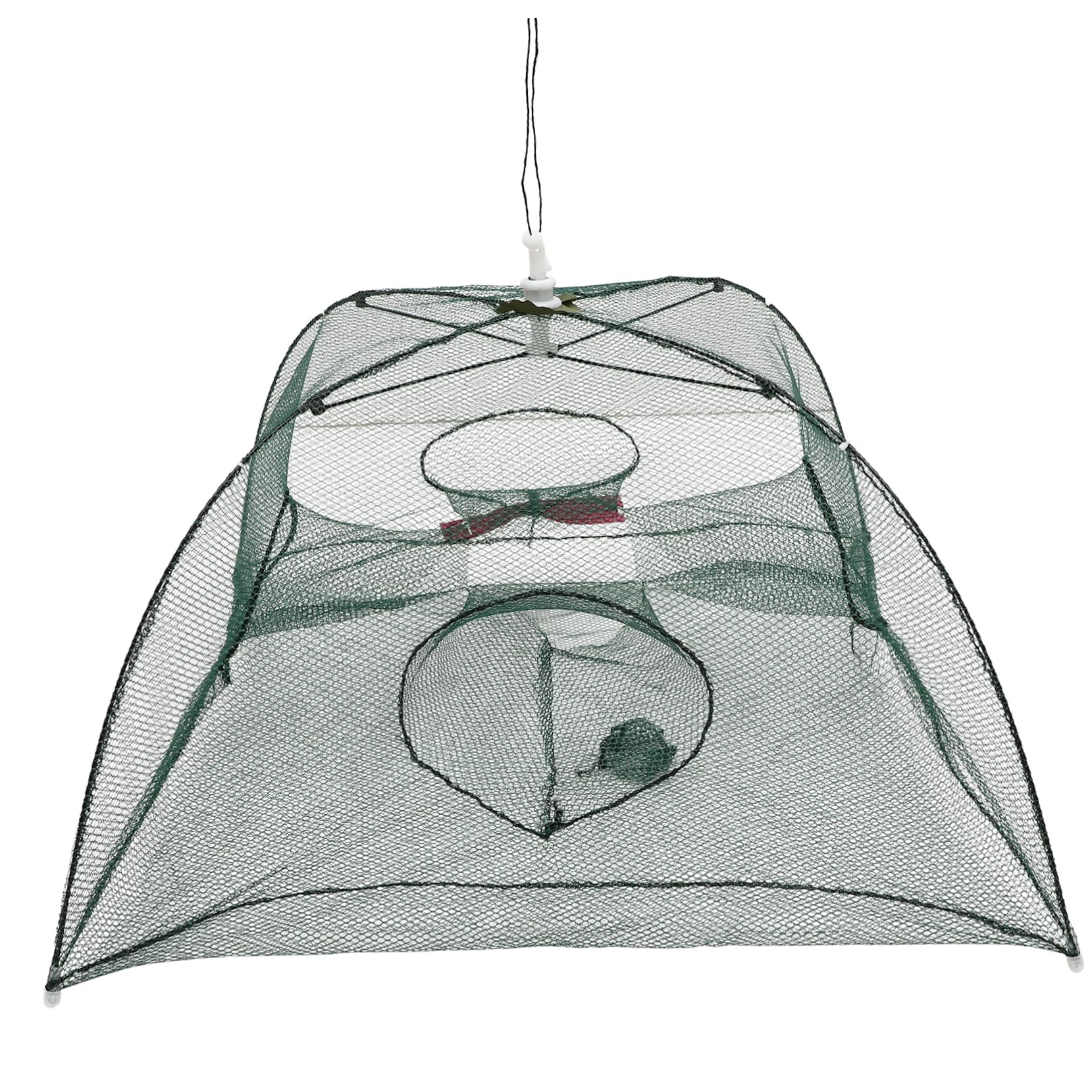 Balacoo Fishing Dip Net Umbrella Net for Bait Collapsible Telescoping Easy to Carry Lightweight Strong Design 4 Entrance Umbrella Head for Random Catch