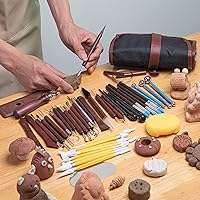 Vista 8 de Kit de 48 herramientas de cerámica para esculpir, herramientas de tallado de arcilla, herramientas de cerámica para arcilla polimérica, modelado