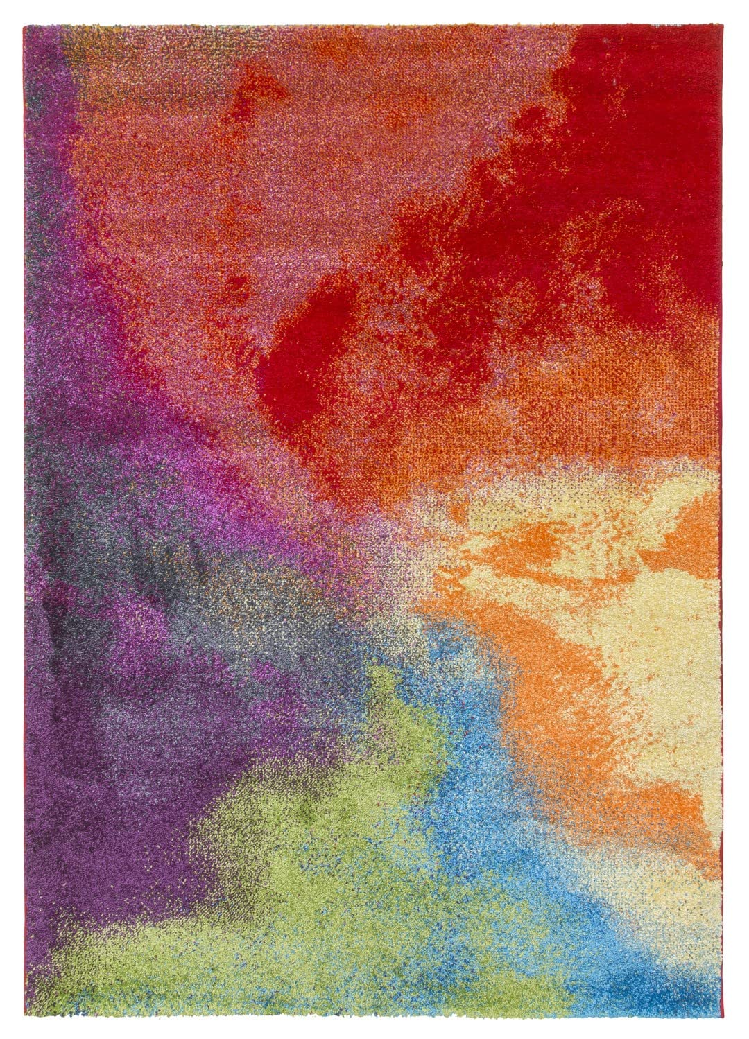 SrS Rugs® Candy Rainbow Rug - for Living Room, Lounge, Hallway, Kids Room, Playroom, Nursery - Boys & Girls - Hippy - Pride - Brighten Your Home (Mix Orange & Red, 120cm x 170cm)