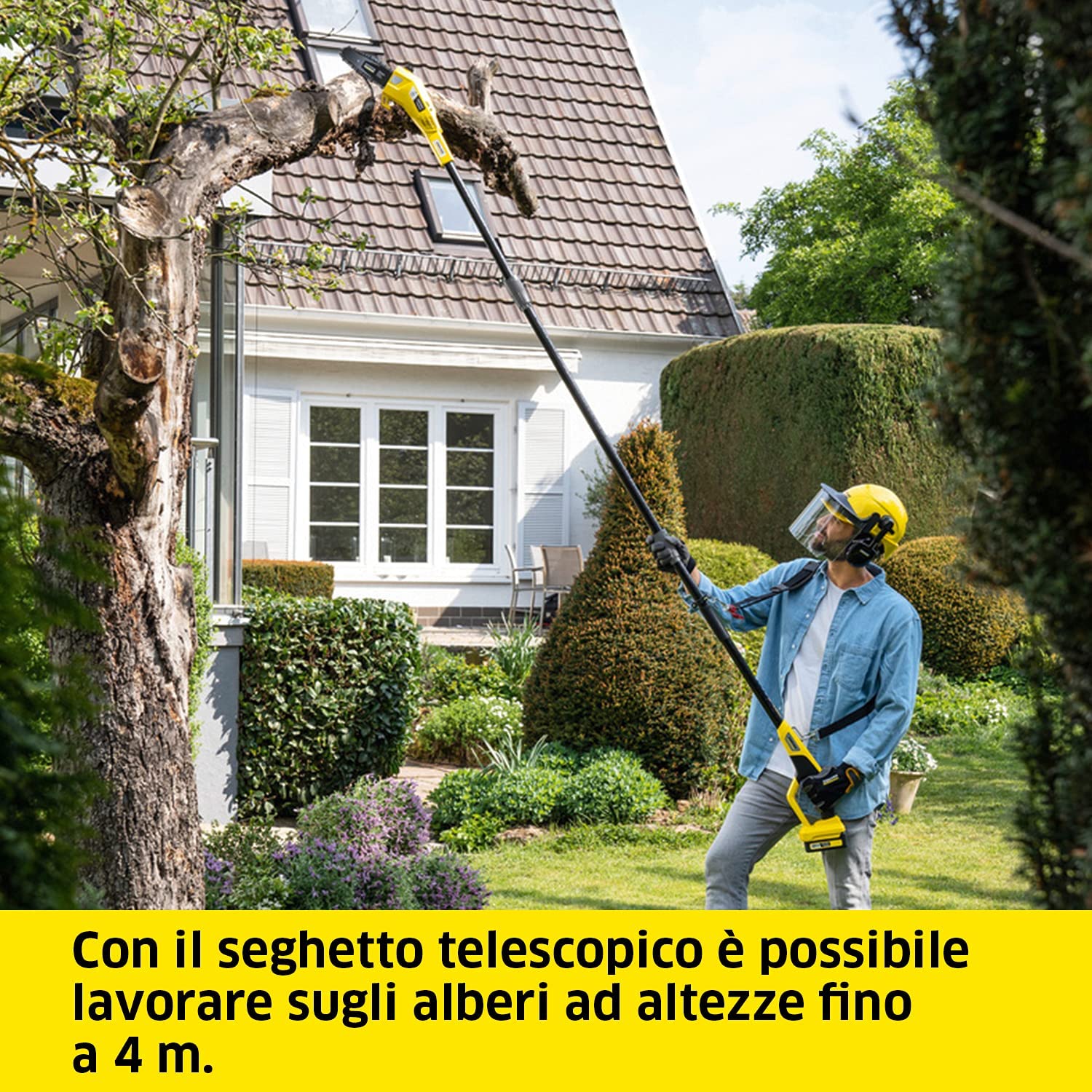 Seghetto Telescopico Kärcher PSW 18-20 - A Batteria Per Potatura 4m Altezza