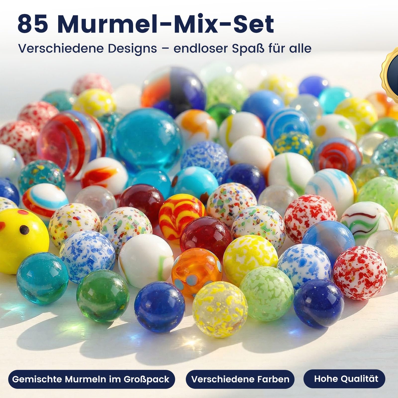 HAKACC Set di Biglie Colorate - 680 g di Vetro per Bambini, Giocattolo Decorativo, Macchina da Gioco, Decorazione di Piante