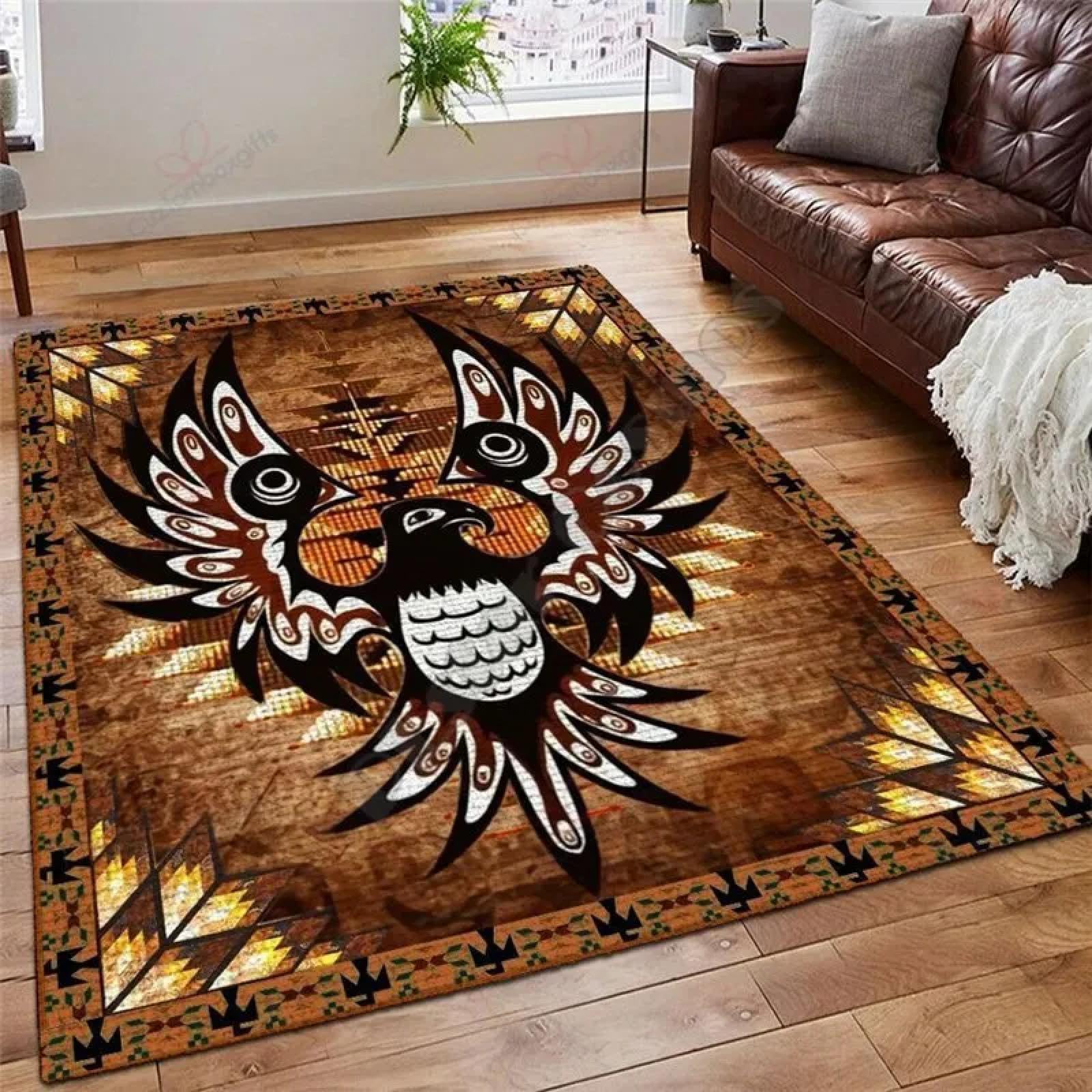 Tapis 3D d'aigle d'art ethnique de qualité supérieure pour décoration