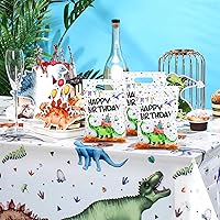 Vista 7 de Colarr 50 bolsas de recuerdo de fiesta de dinosaurio, bolsas de regalo de dinosaurio, bolsas de cumpleaños de dinosaurios con asa para niños