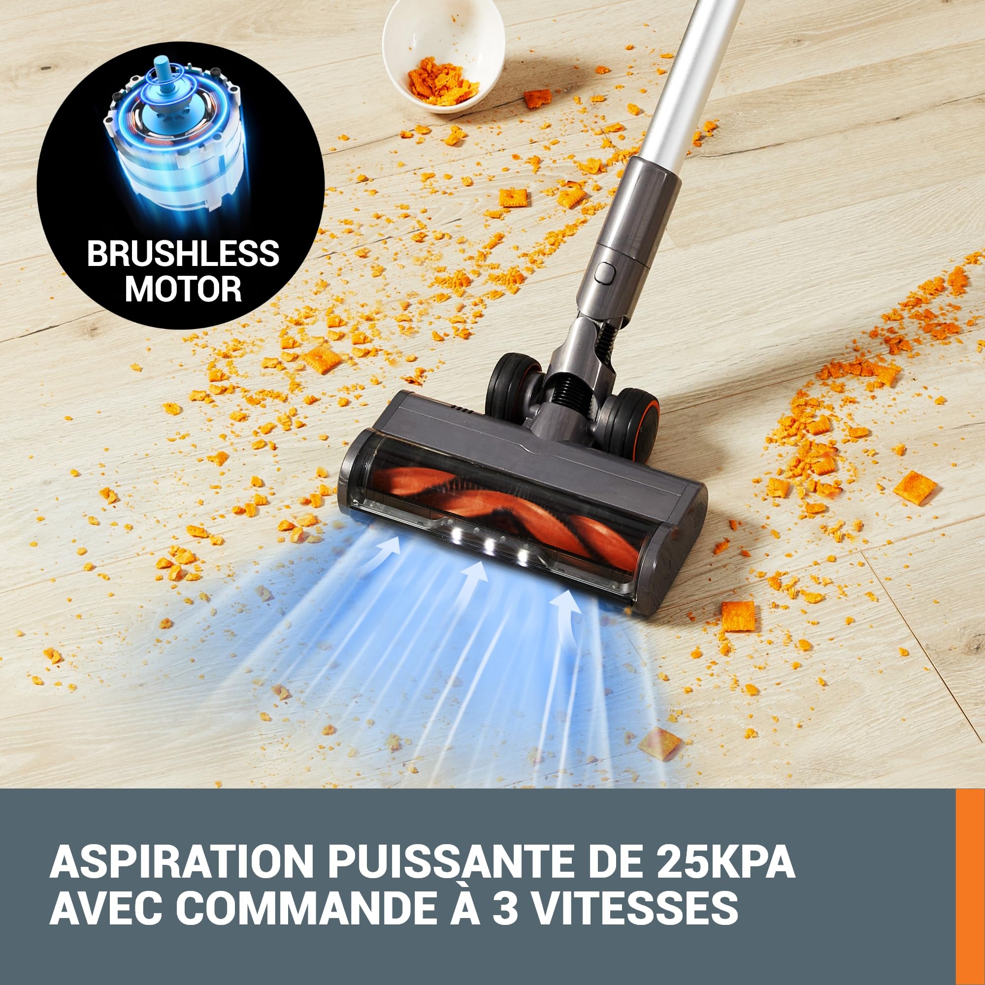 WORX 20V Akku Staubsauger WX038, 25kPa Handstaubsauger, 2x2Ah Akkus & Dual | 25 kPa Handstaubsauger, 45 Min. Laufzeit, für Haustierhaare, Teppich & Auto, 2x2Ah Akkus, Wandhalterung, Doppellader