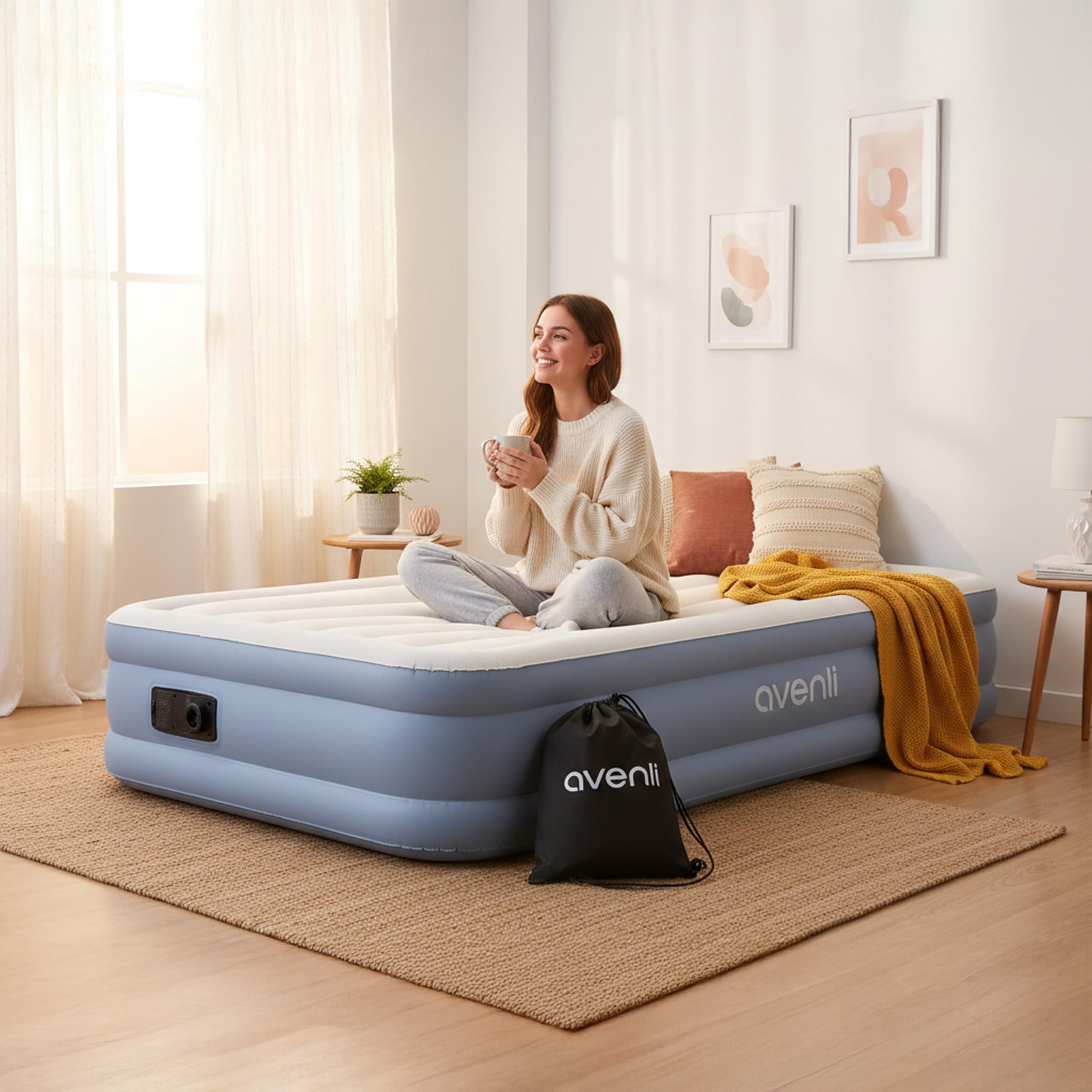 SWANEW Matelas Gonflable Lit à Air Autogonflant Avec Pompe Électrique
