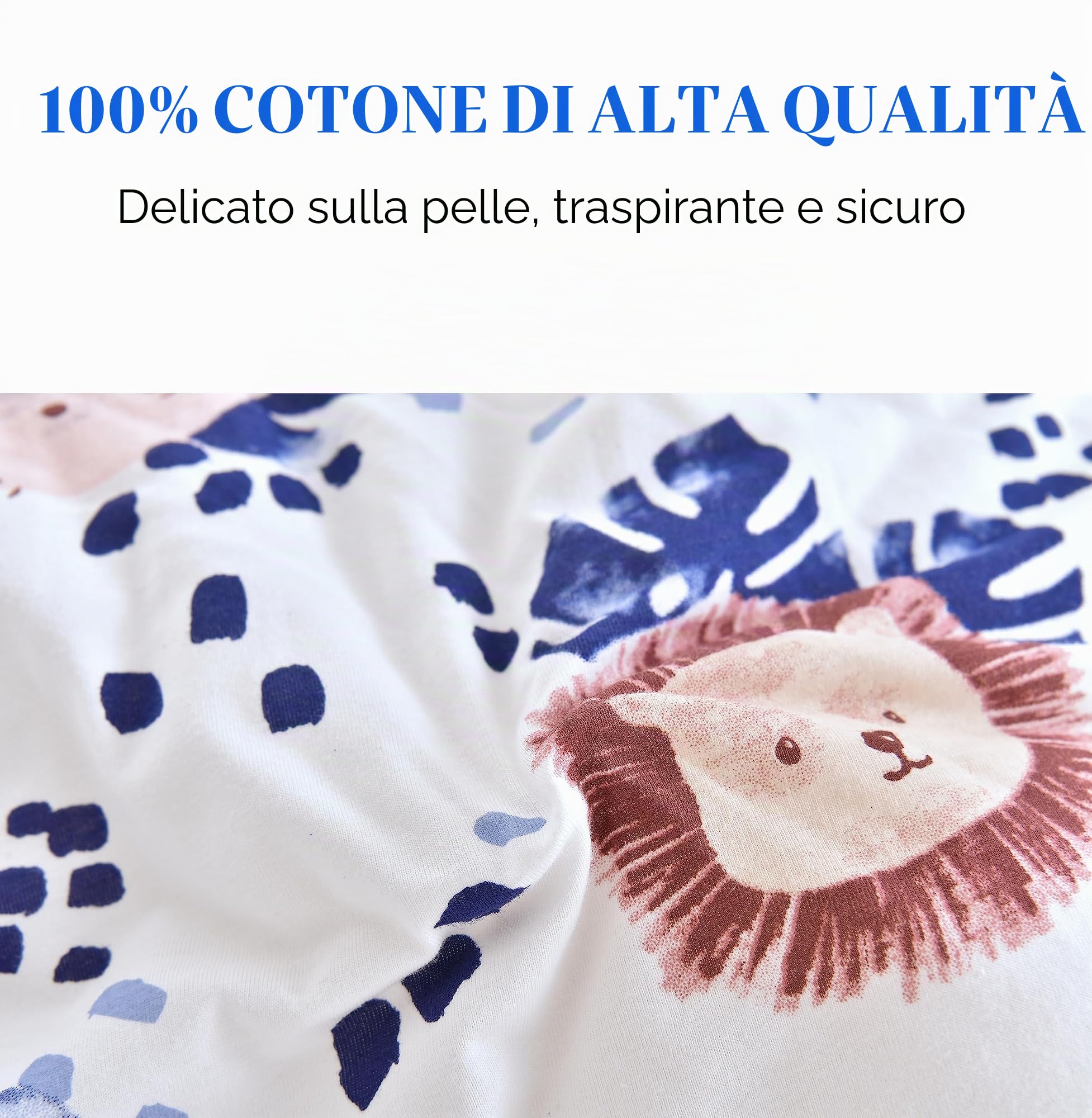 Chilsuessy Sacco nanna invernale 3,5 Tog, per bambini, caldo, per ragazzi e ragazze, neonati, giungla leone, 3,5 tog, M (75-90 cm)