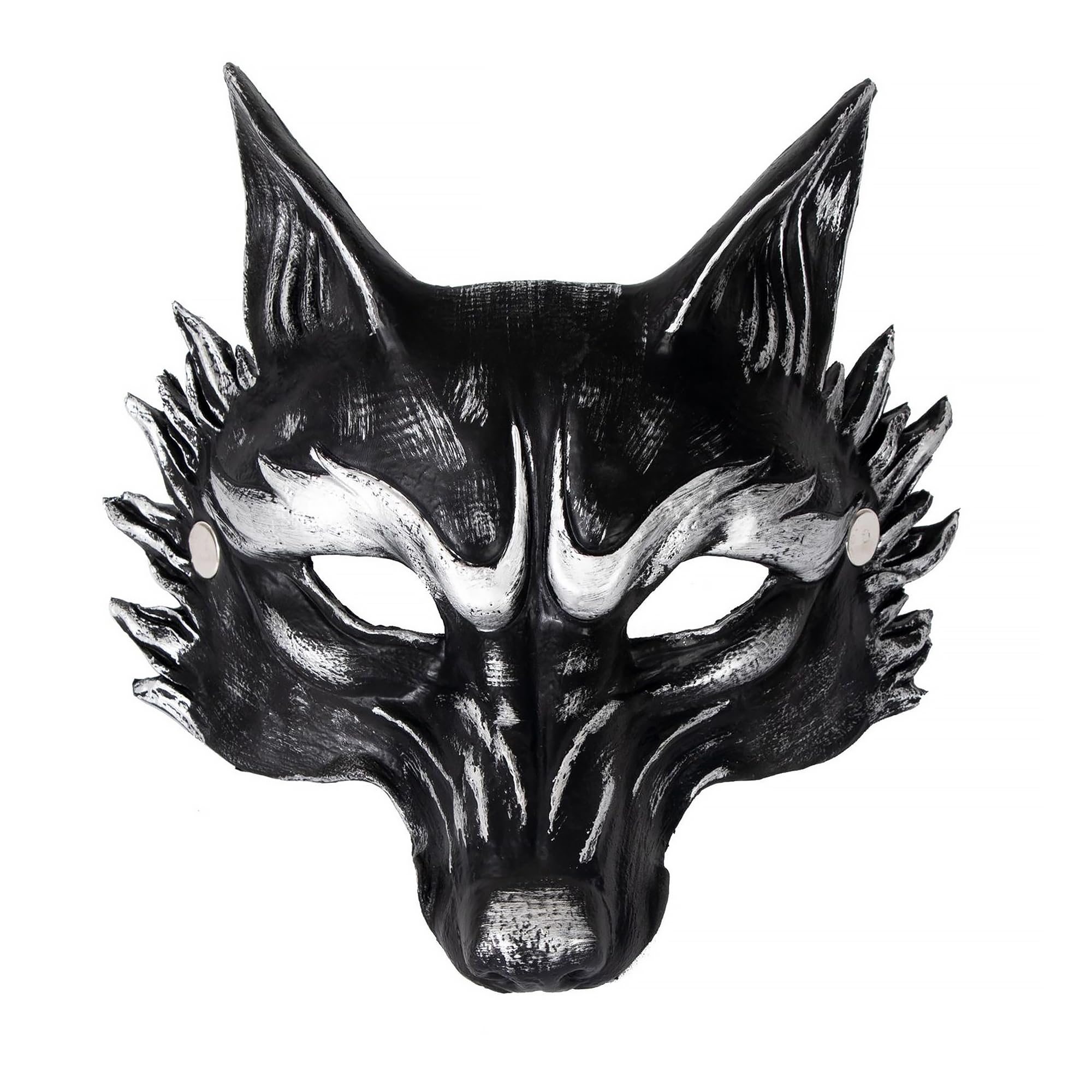 Moonlove Gothic Wolf Masquerade Mask 3D Novelty Werewolf Fantasy Cosplay Costume Half Face Cover Makeup Prop Mardi Gras Festival Party Supplies Halloween Accessory - Image 3