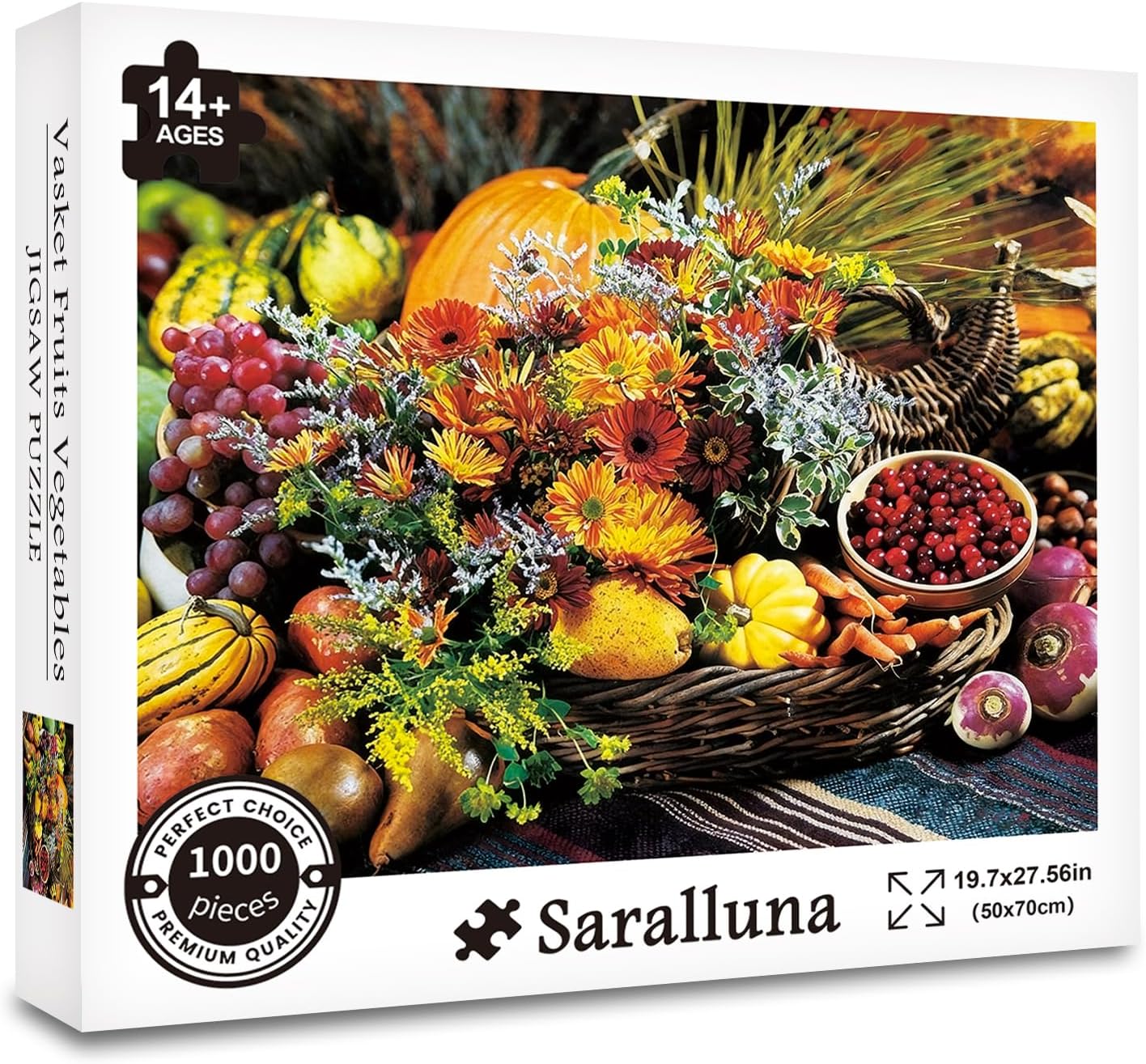 Puzzle for Adults 1000 Pieces, Abundant Fruit Puzzle, Challening Impossible Difficult Hard Fun 1000 Pieces Jigsaw Puzzles for Adults