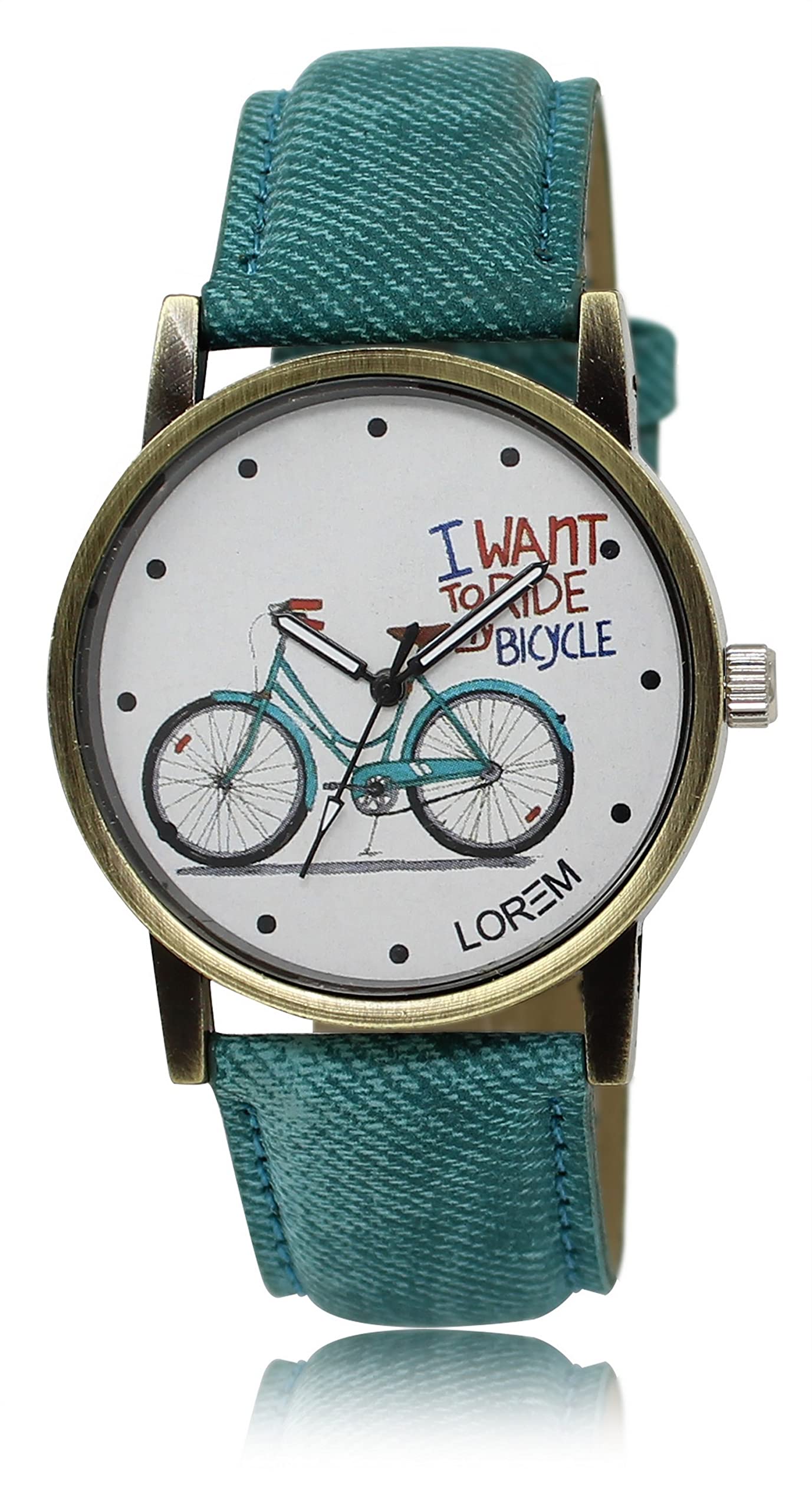 LOREM White Bicycle Analog Watch for Women LR229-MC (B0CCF133X4) Amazon Price History, Amazon Price Tracker