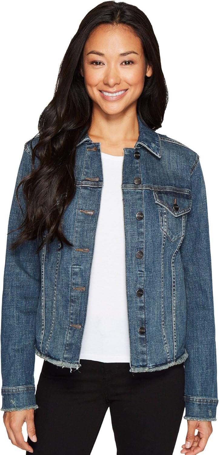 denim jacket with frayed bottom