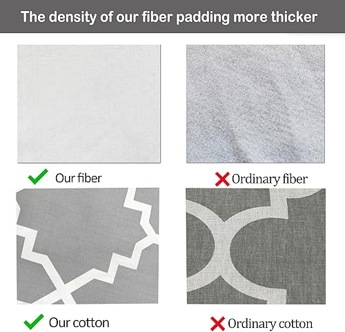 Miniatura 6 de Funda para tabla de planchar y almohadilla de tamaño estándar de 15 x 54 pulgadas, resistente a las quemaduras y las manchas con borde elástico,